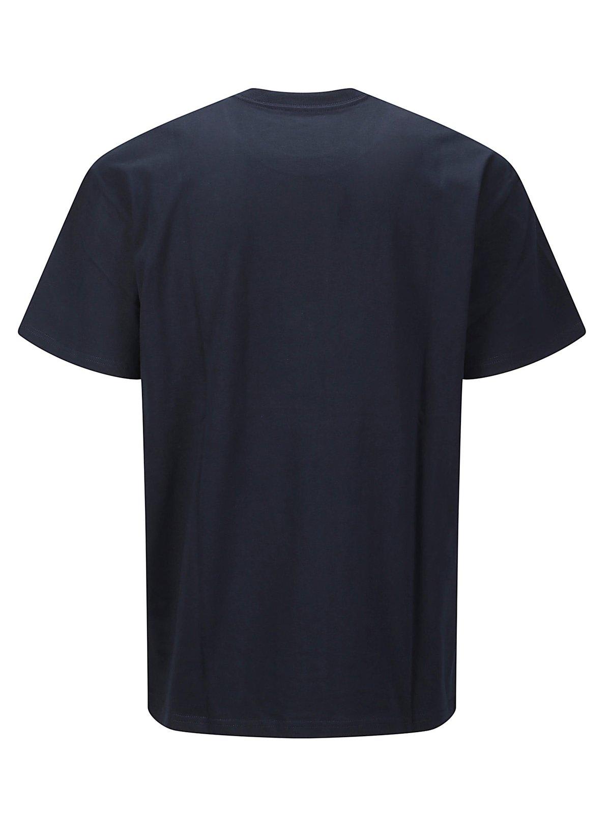 Carhartt Short Sleeve Chase T Shirt Dark Navy Gold In Mzxx Mizar Gold