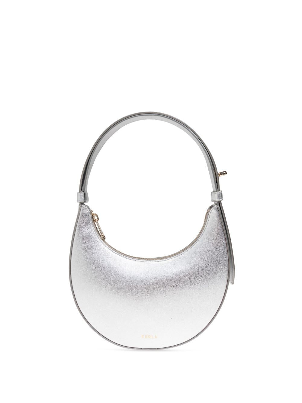 Furla Delizia Mini Shoulder Bag In Silver