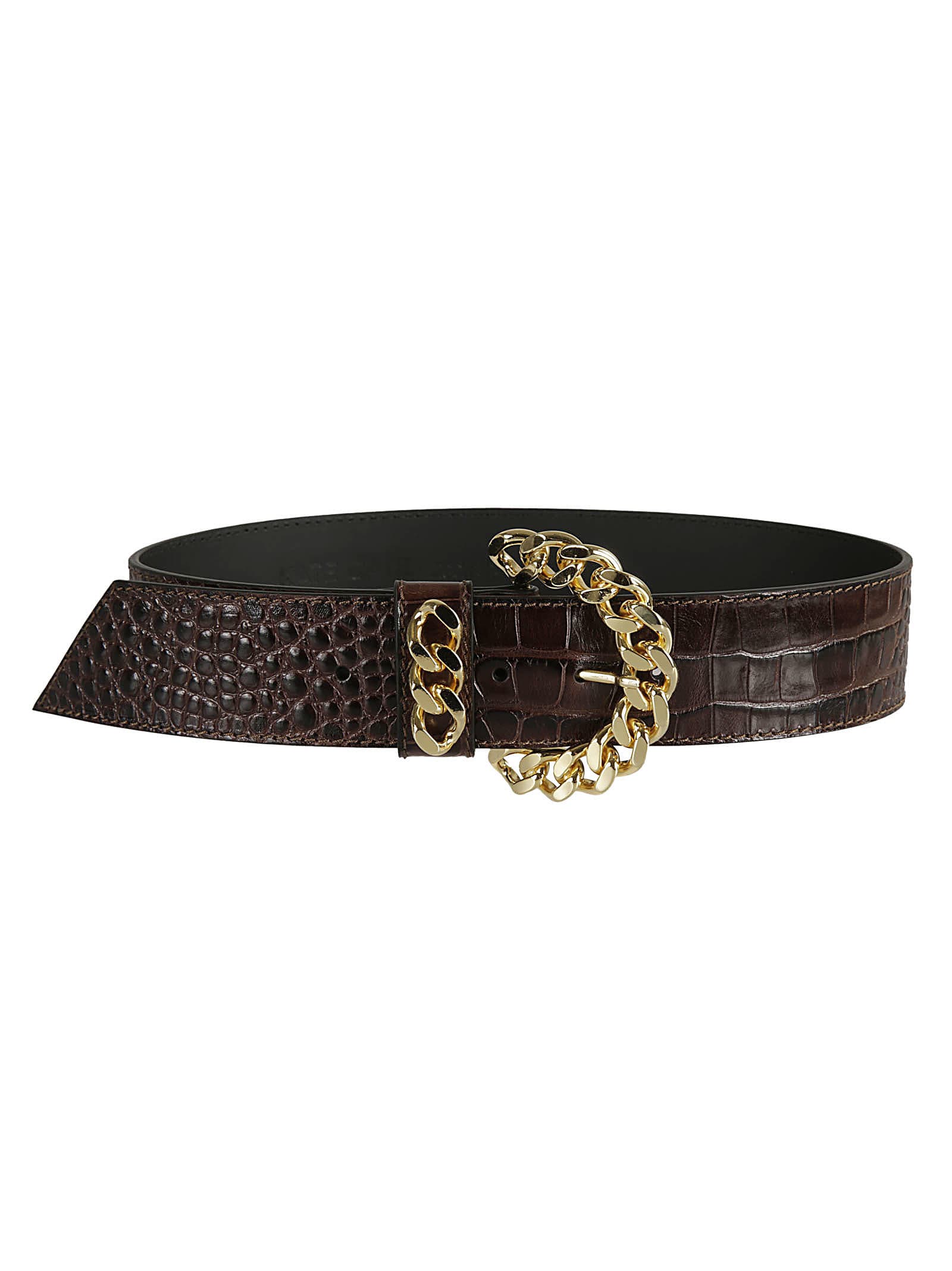 Kate Cate Chain Buckled Belt In Brown