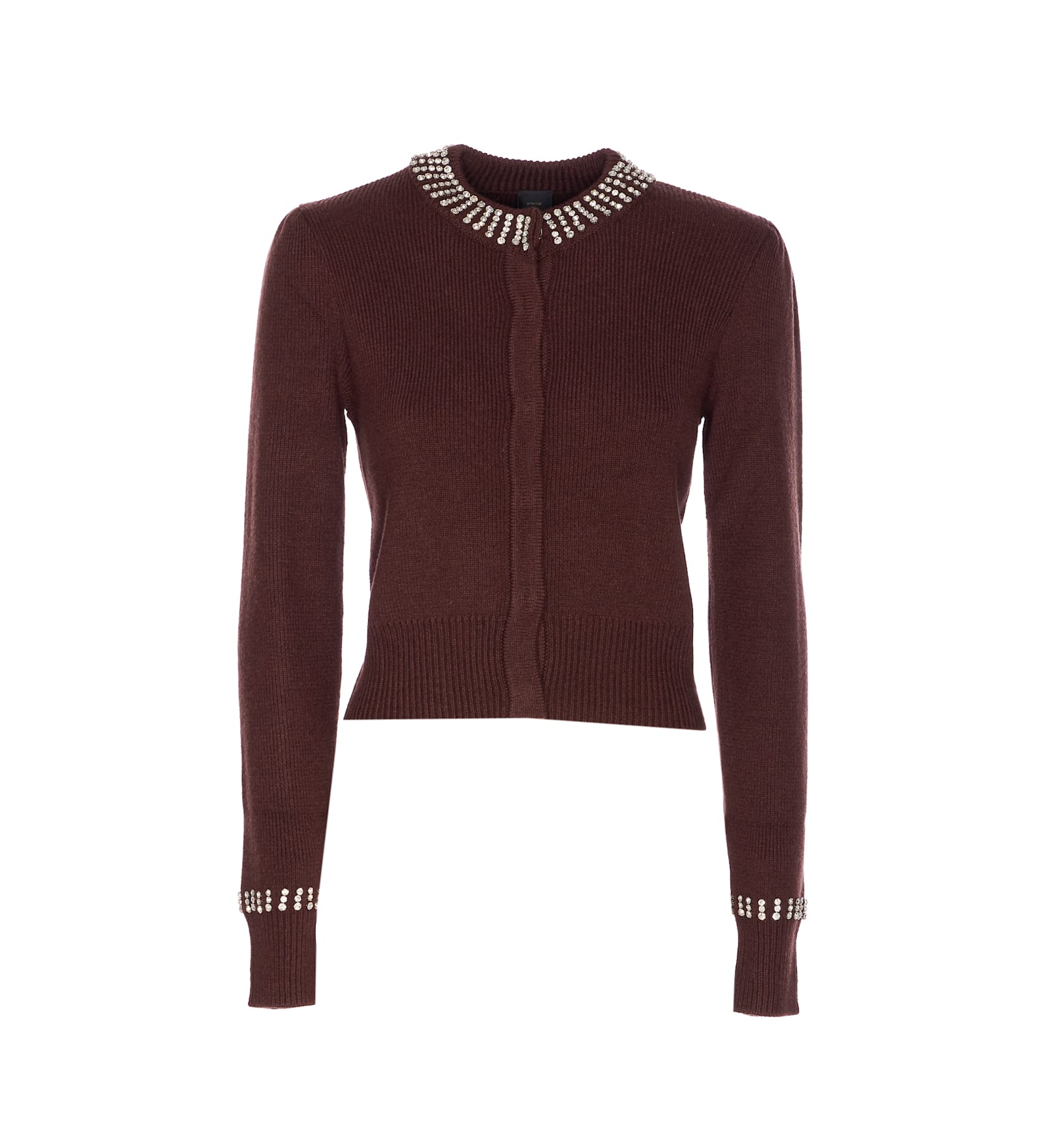 Pinko Spezzino Cardigan In Burgundy
