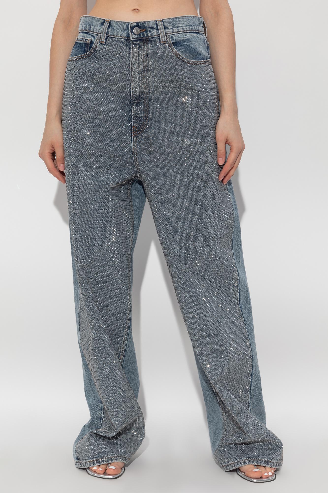 Stella Mccartney Denim Embellished Hotfix Jeans
