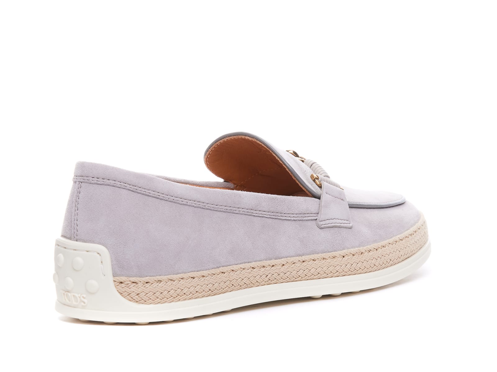 Shop Tod's Suede Loafers In Purple