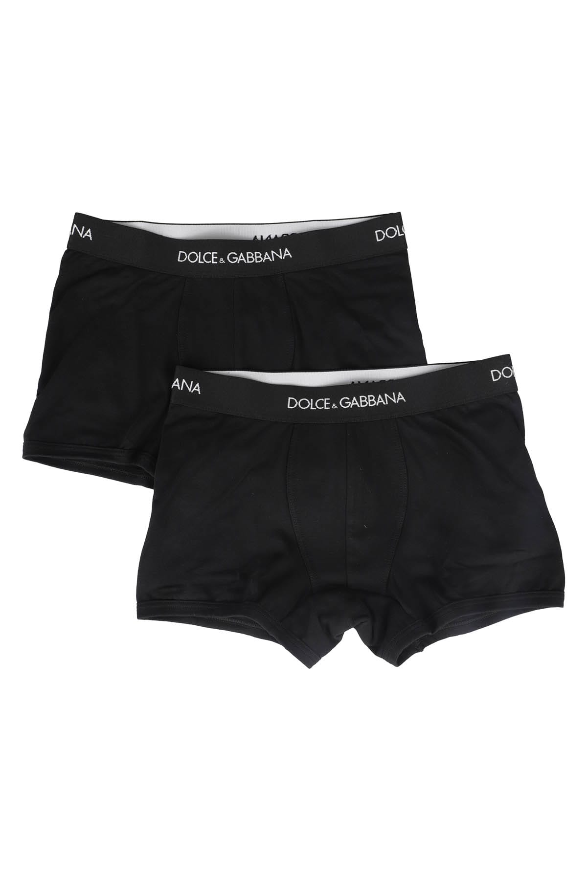 Dolce & Gabbana Pack Of 2 Logo-waistband Boxer Shorts In Nero