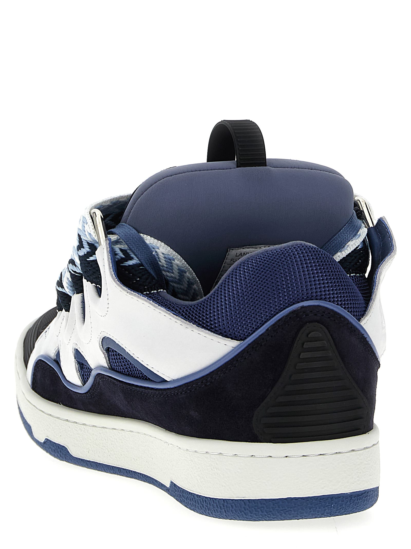 Lanvin Chunky Sole Sneakers Featuring Contrast Panels In Black
