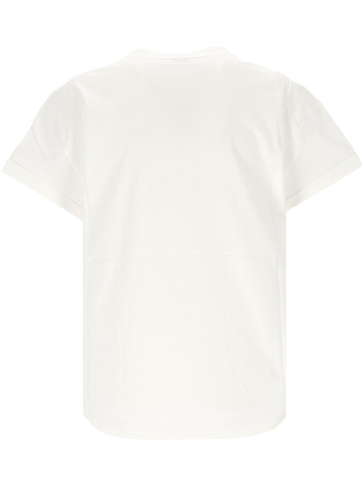 Shop Brunello Cucinelli Monili-chain Crewneck T-shirt In White