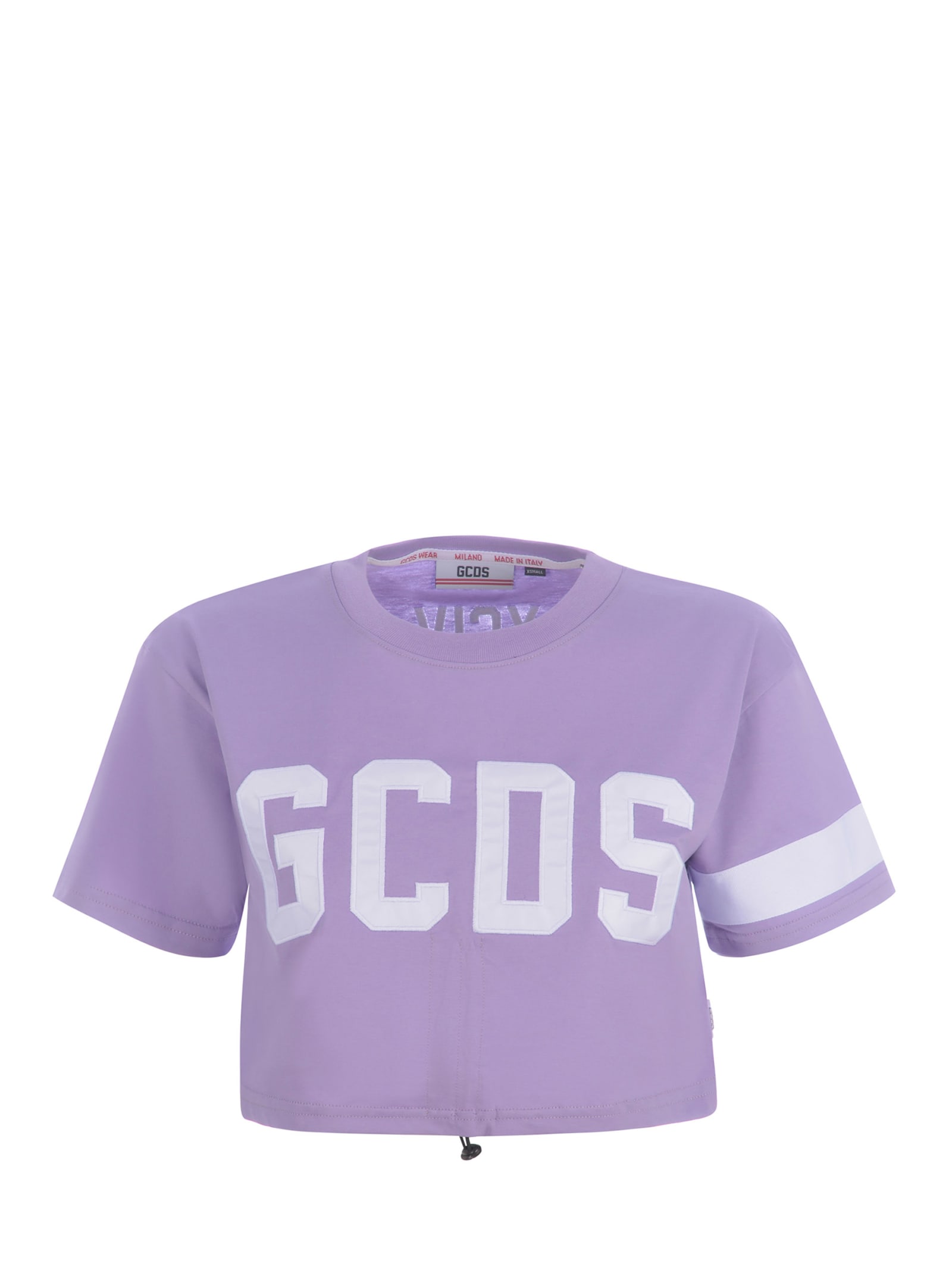 T-shirt Gcds Cropped logo In Cotone