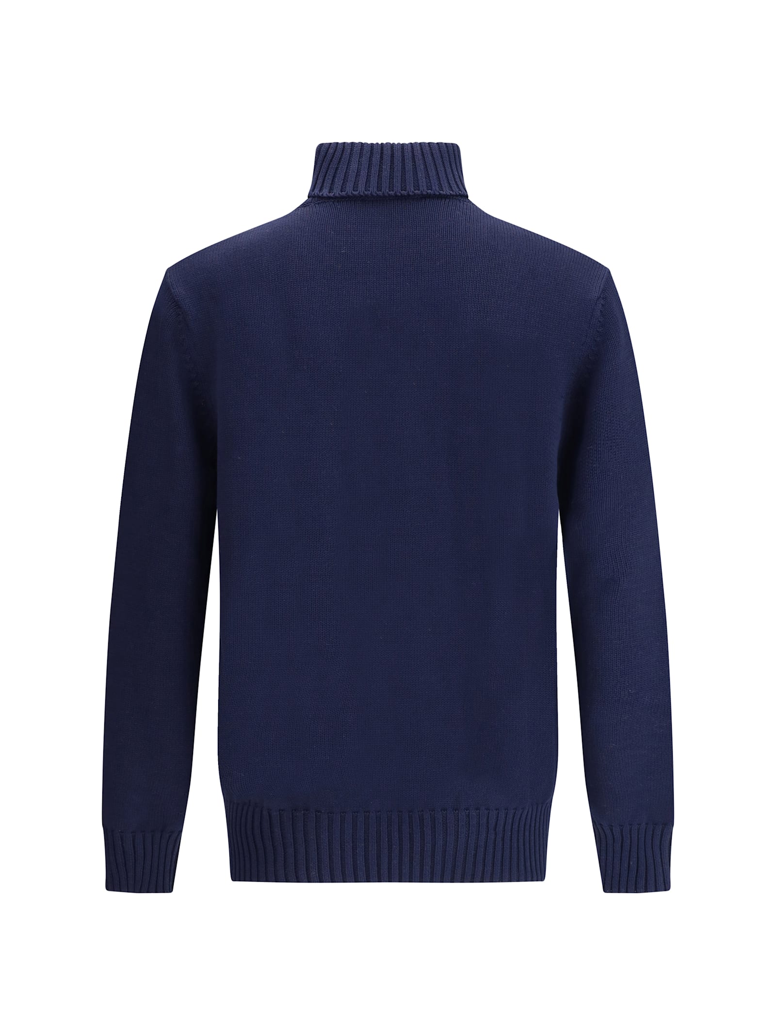 Givenchy Ribbed Turtleneck Jumper Cuffs Hem In Blue
