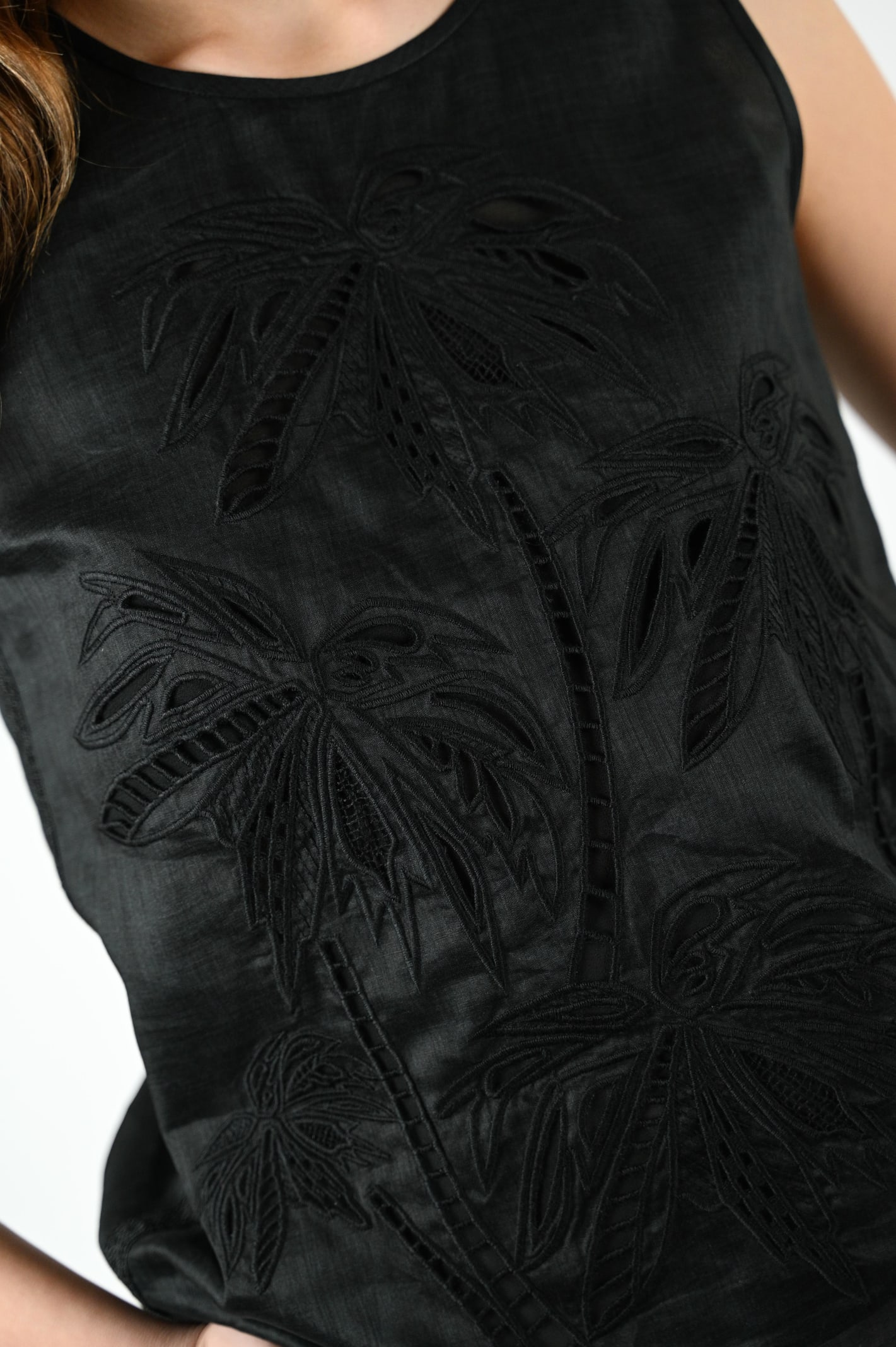 Max Mara Studio Giostra Tank Top In Nero
