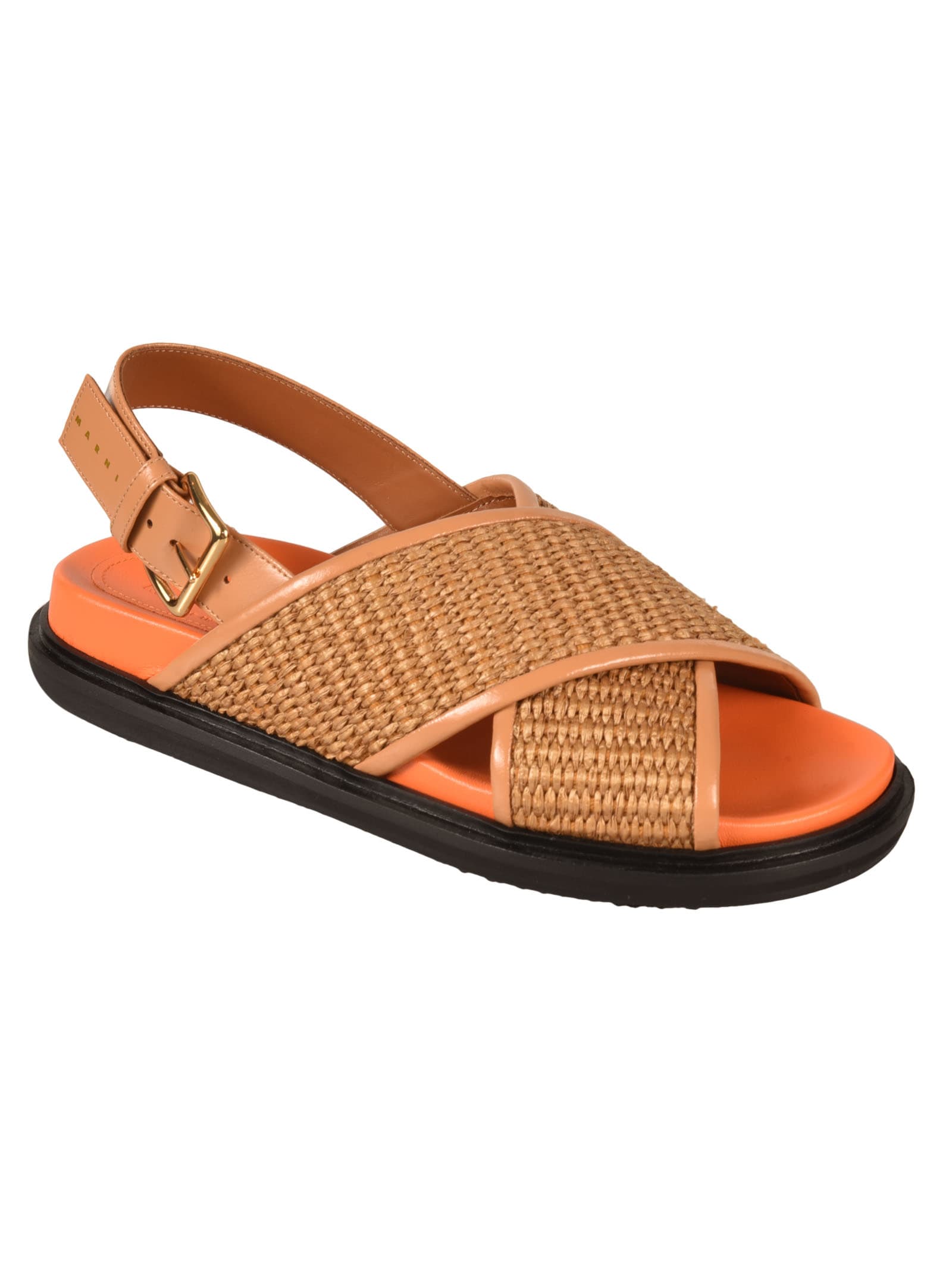 Shop Marni Fusbett Sandals In Neutro