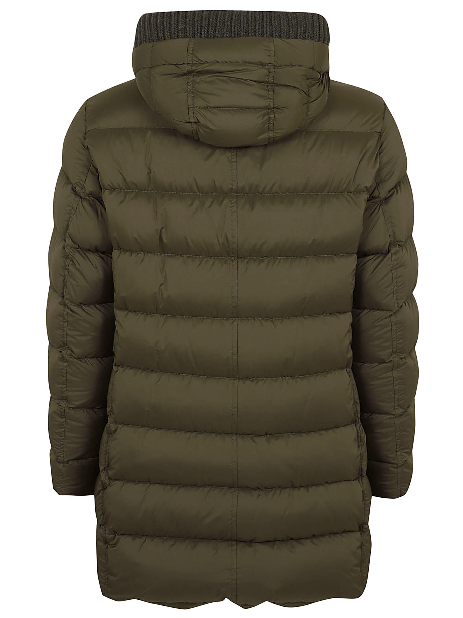 Shop Herno Padded Jacket In Verde Beige