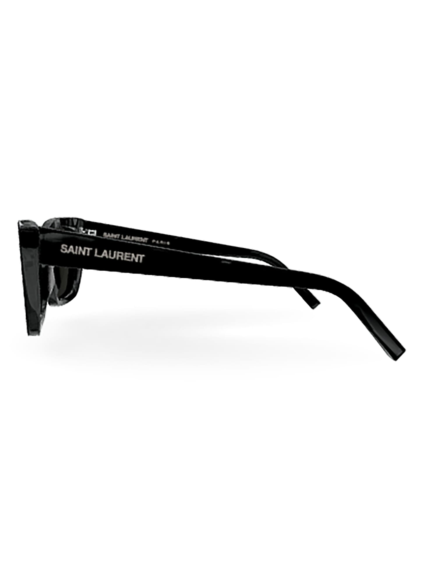 Shop Saint Laurent Sl 276 Mica Sunglasses In Black Black Grey