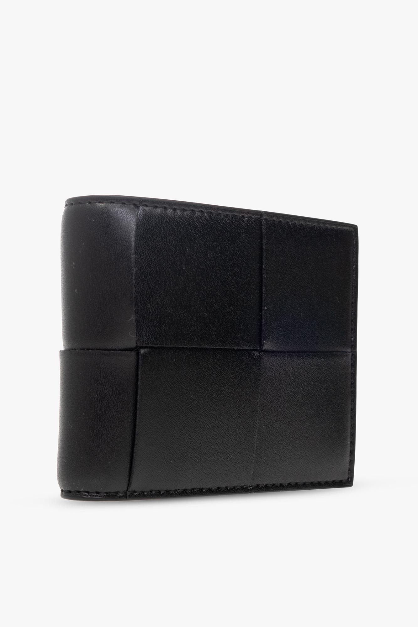 Shop Bottega Veneta Leather Wallet In Black