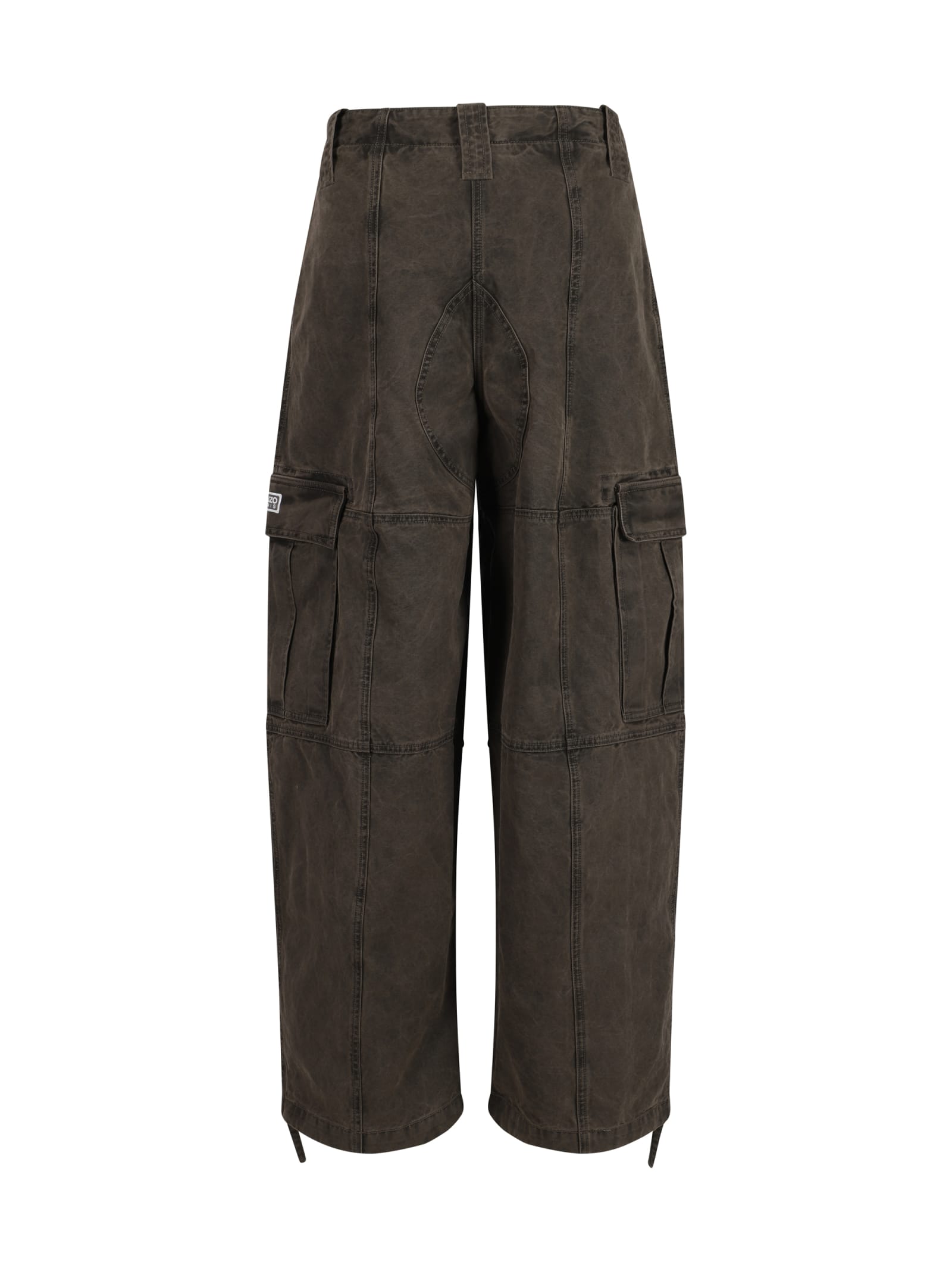 Shop Kenzo Denim Pants In Taupe