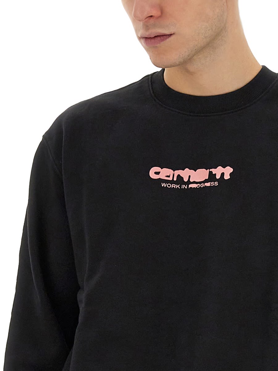 Shop Carhartt Ink Bleed Sweatshirt In Black