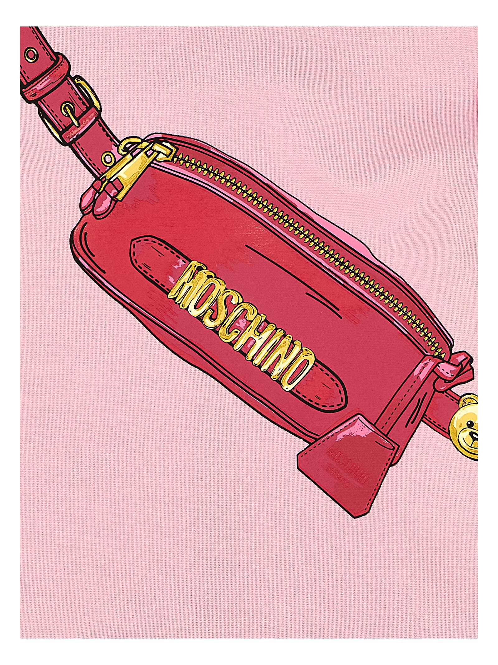 Shop Moschino Trompe Loeil Dress In Pink