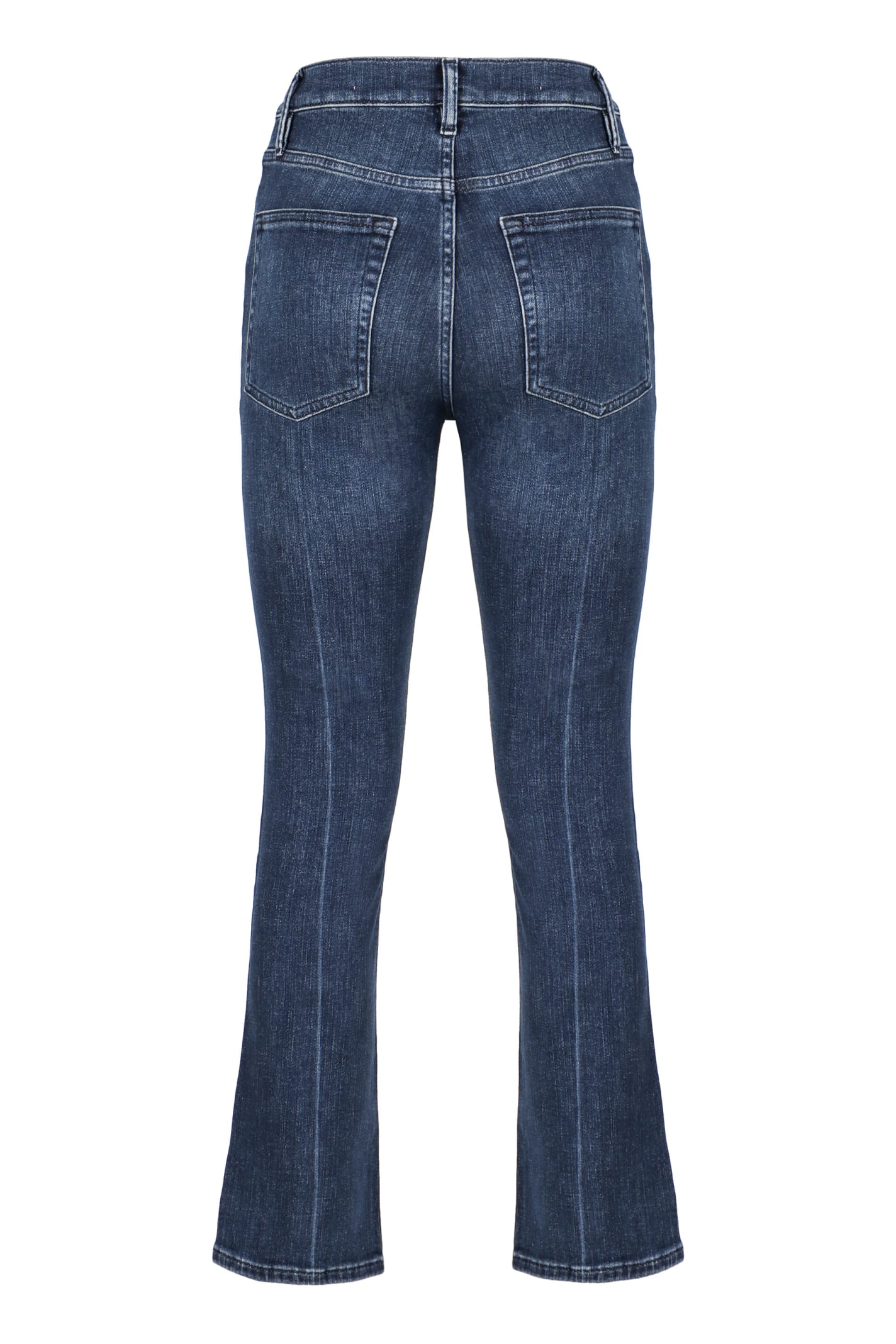 Shop Frame Le High Straight Jeans In Blue