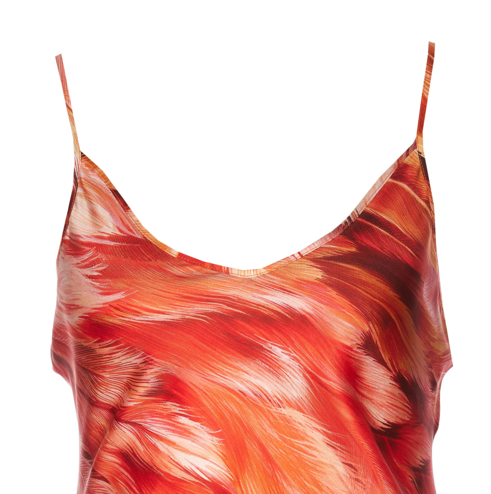 Shop Roberto Cavalli Plumage Print Dress In Red