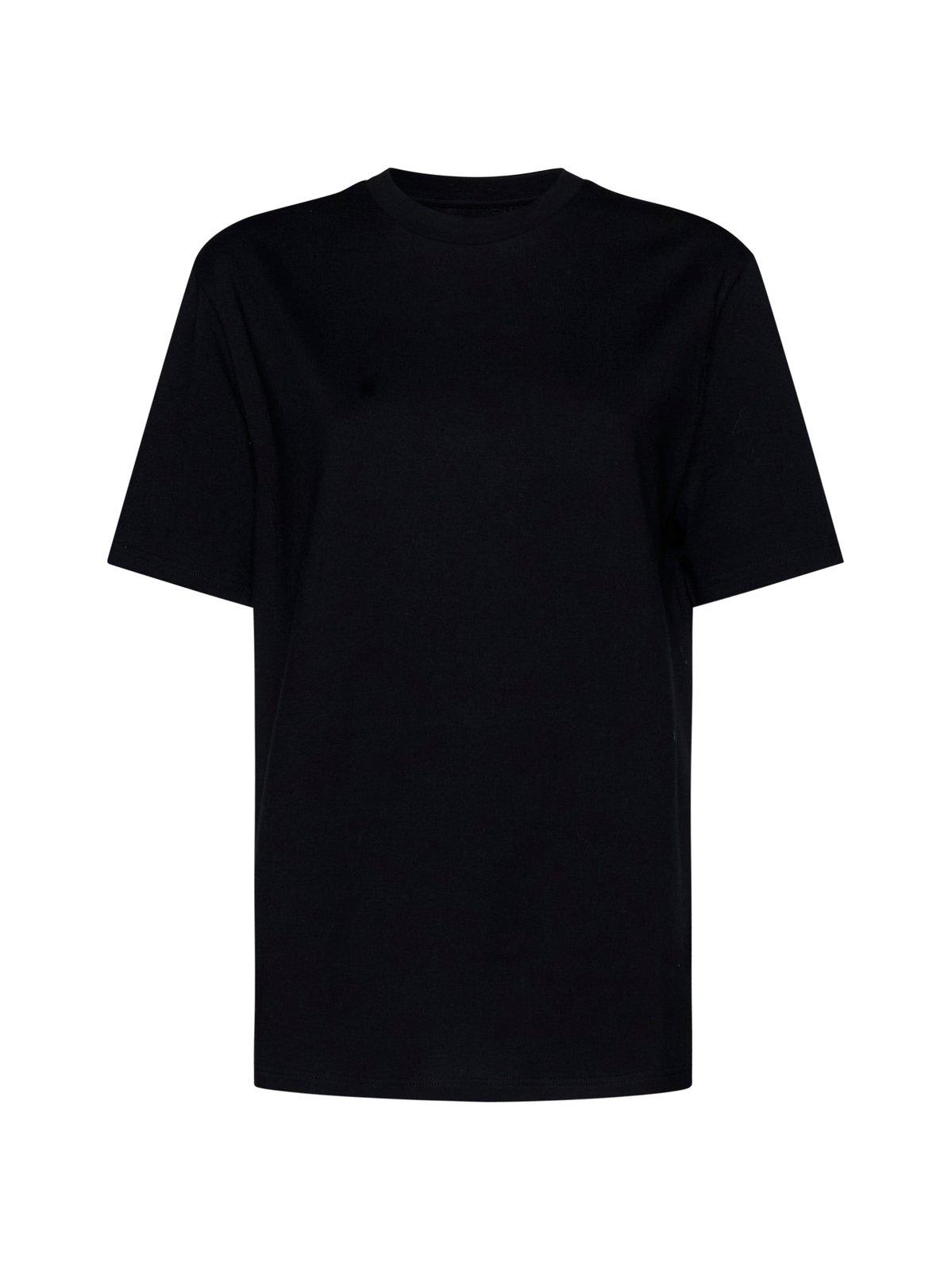 Shop Jil Sander Logo Printed Crewneck T-shirt In Nero