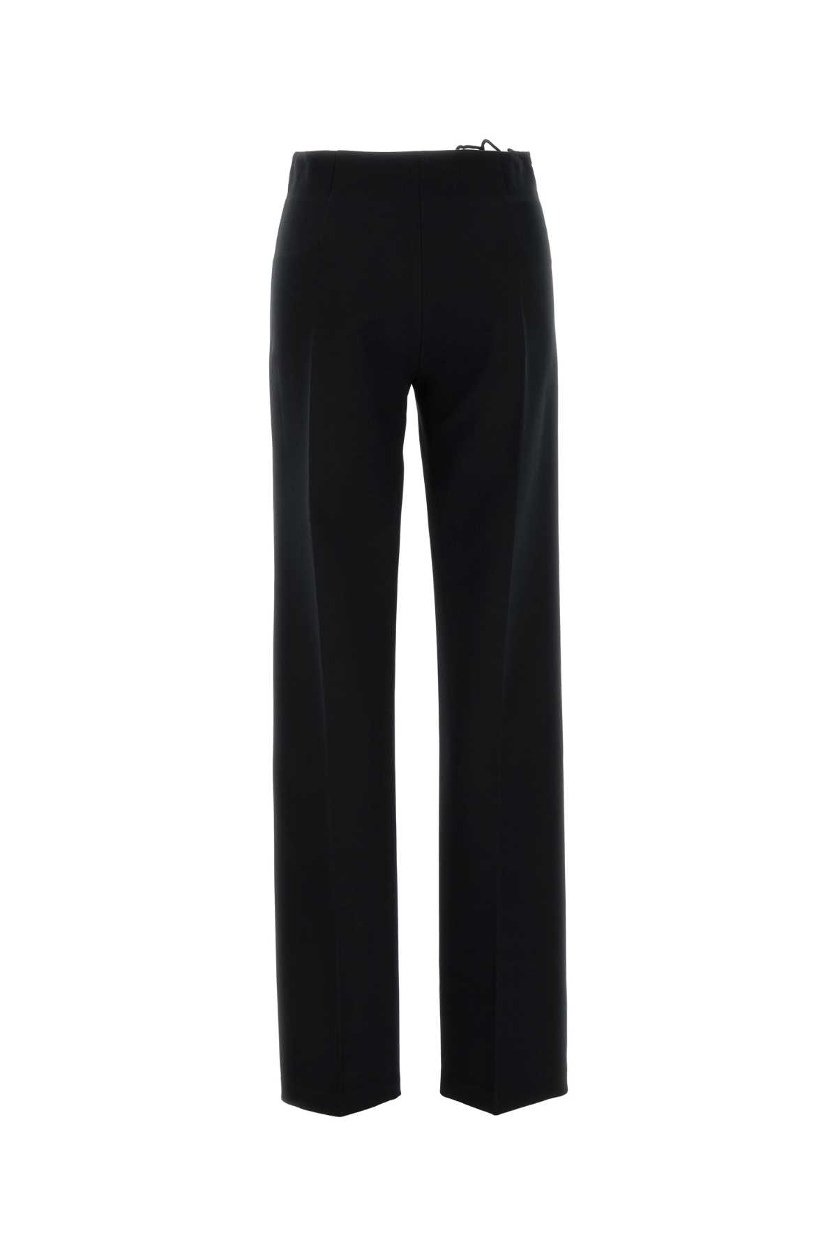 Blumarine Embr Cadi Crepe Pant 2p191b N0990 In Black