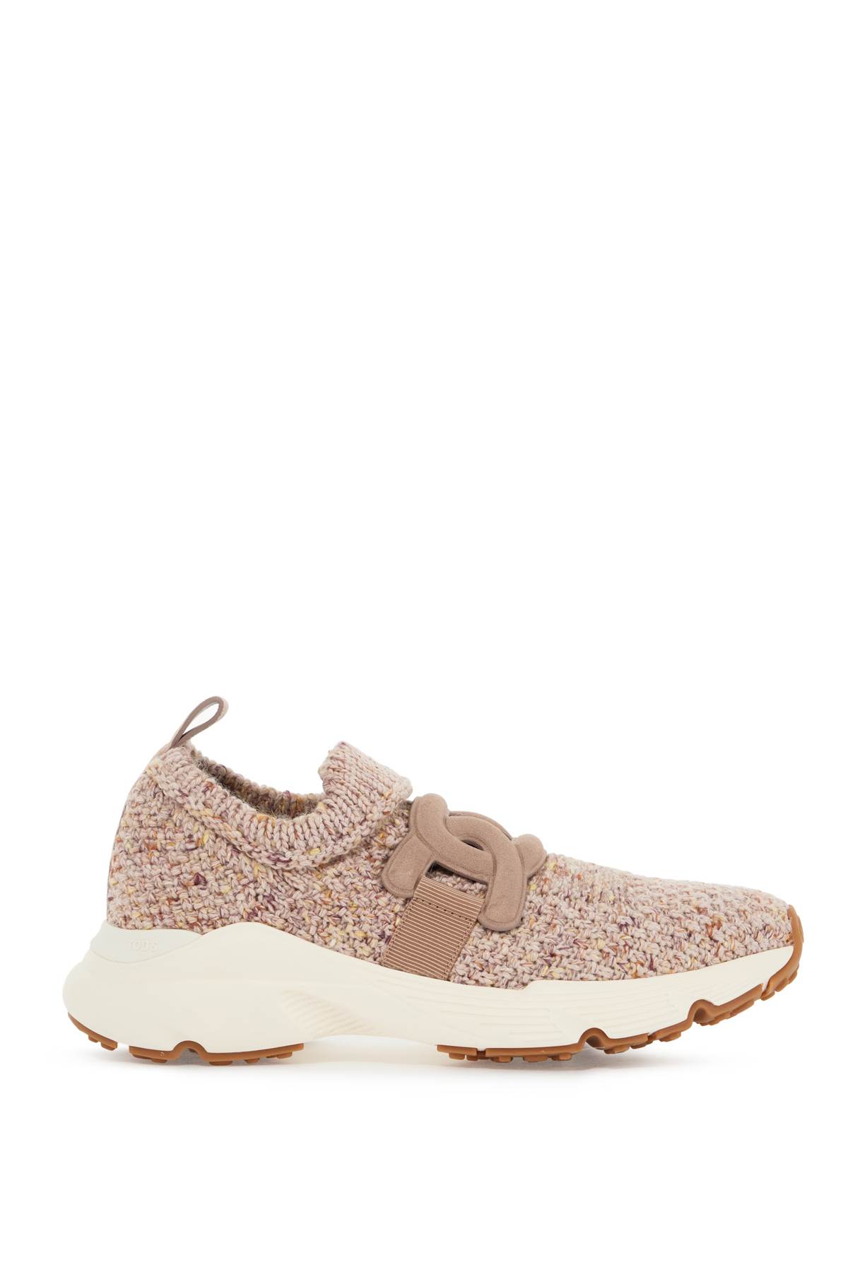 Shop Tod's Knit Kate Sneakers In Rosa Lingerie (pink)