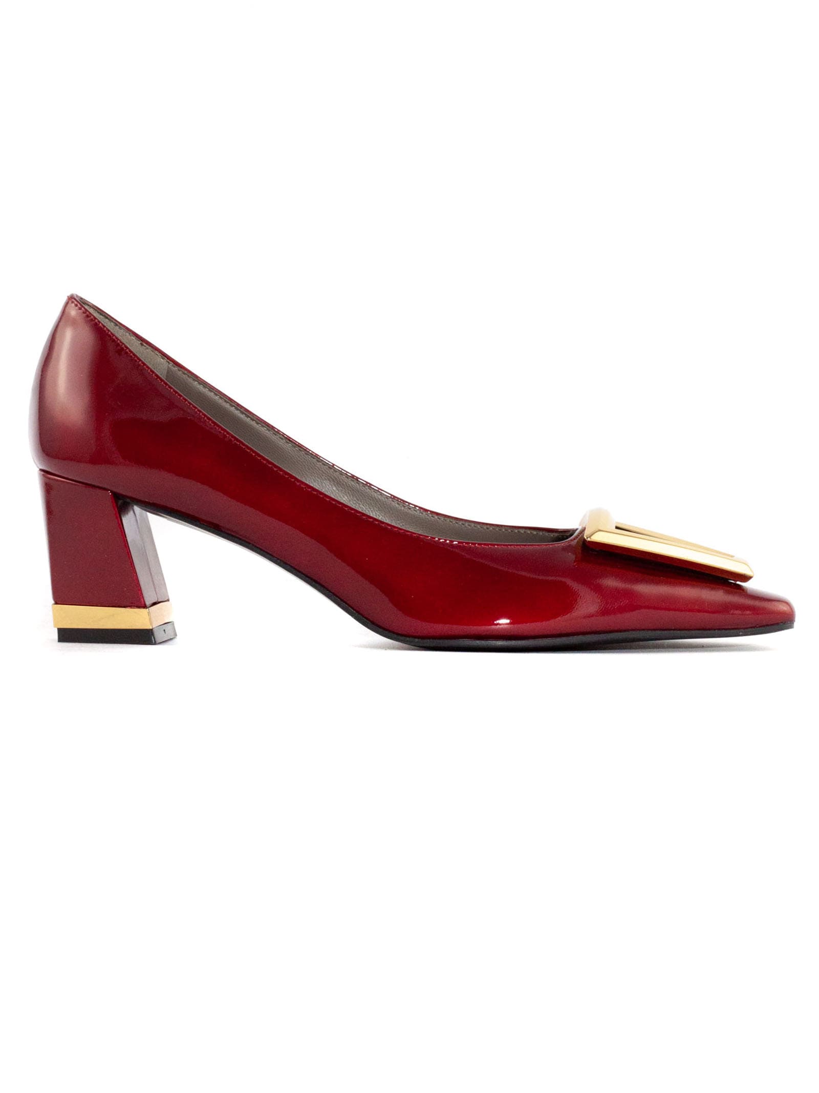 Shop Roberto Festa Red Patent Leather Bricis Pumps