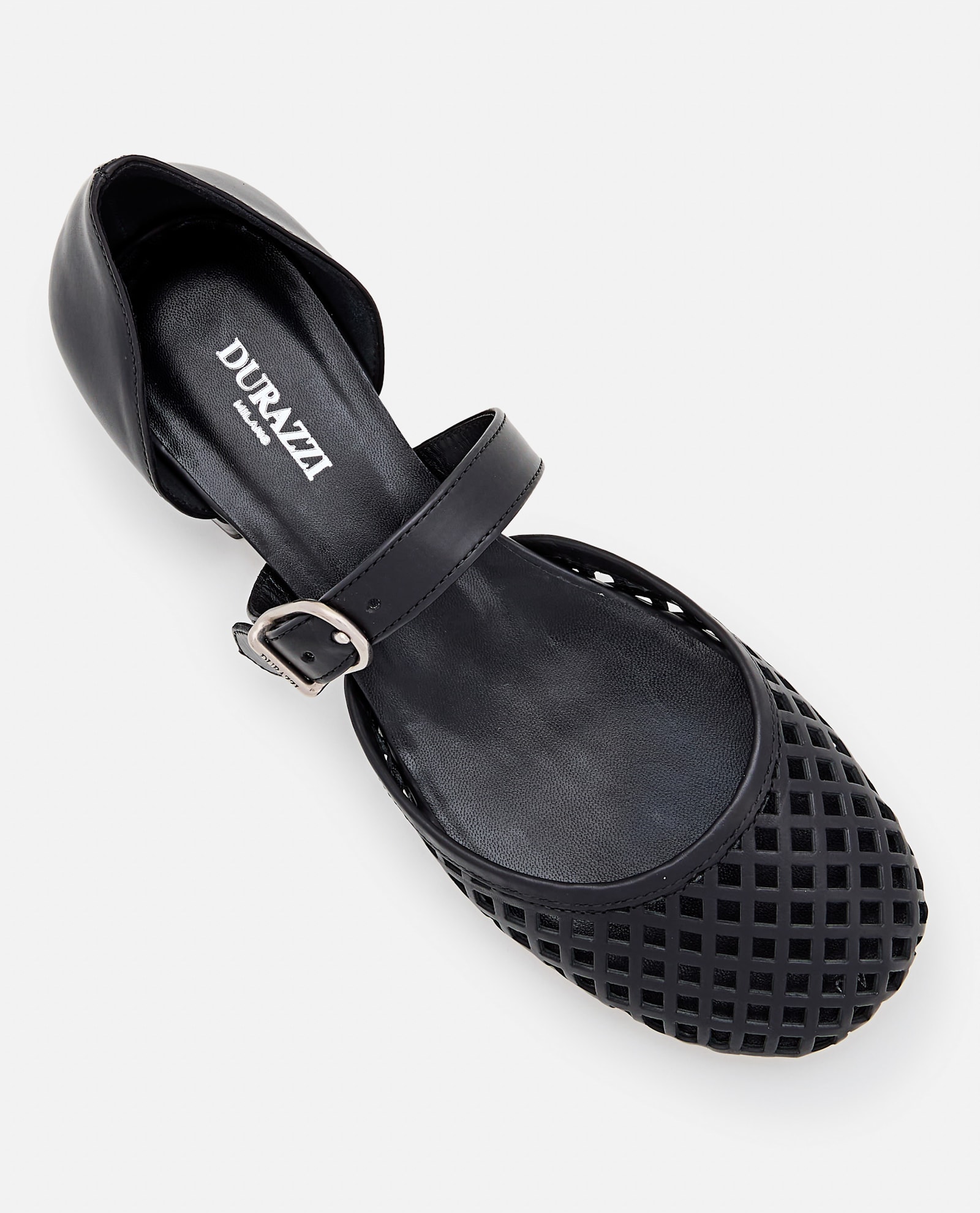 Durazzi Milano Cut Out-detail Ballet Flats In Black