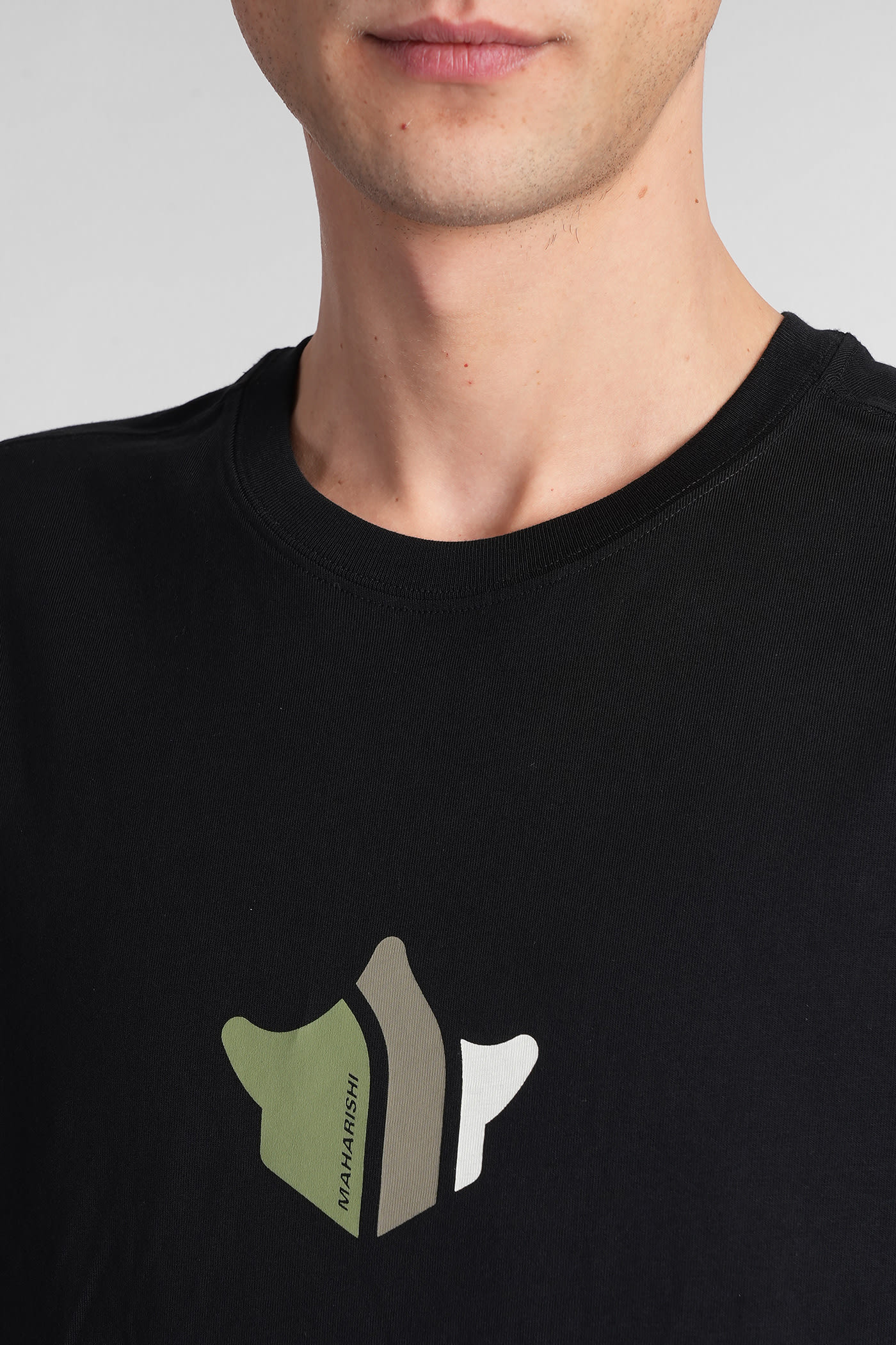 Maharishi T-shirt In Black Cotton In Black