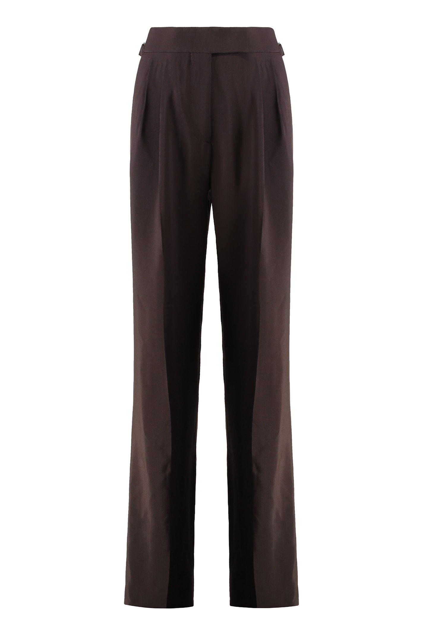 Tom Ford Wool Blend Trousers In Brown