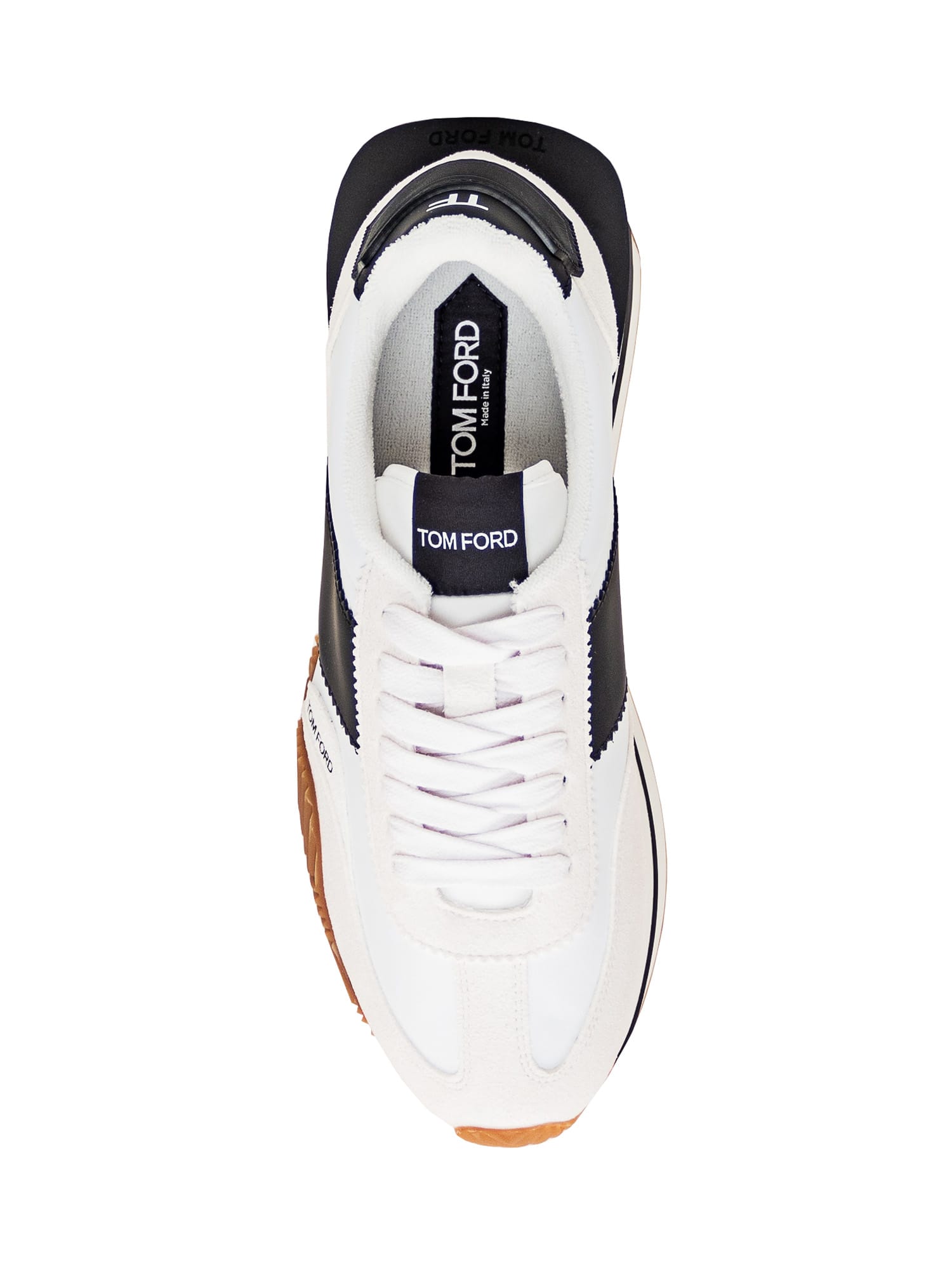 Shop Tom Ford Jeames Sneaker In White/black Cream