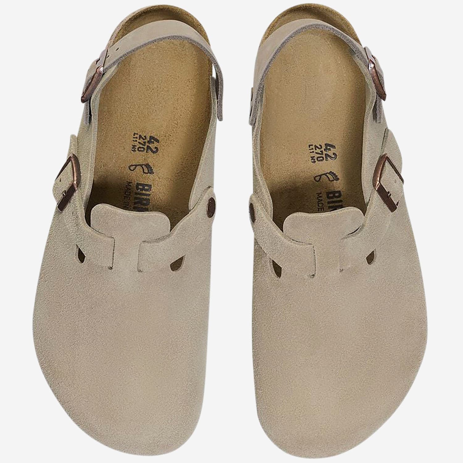 Birkenstock Tokio In Suede In Neutral