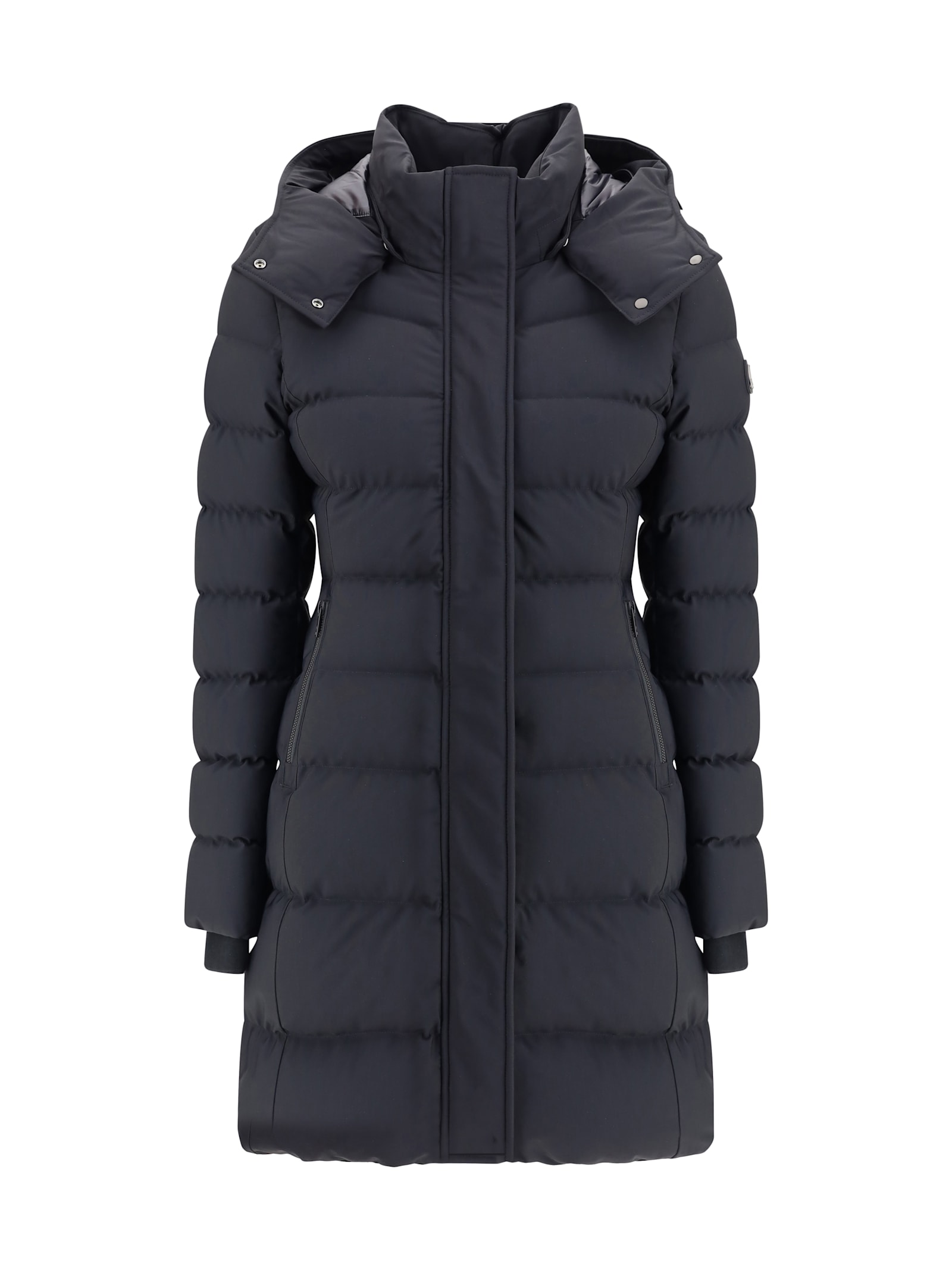 Moose Knuckles Midi Down Jacket In Gray