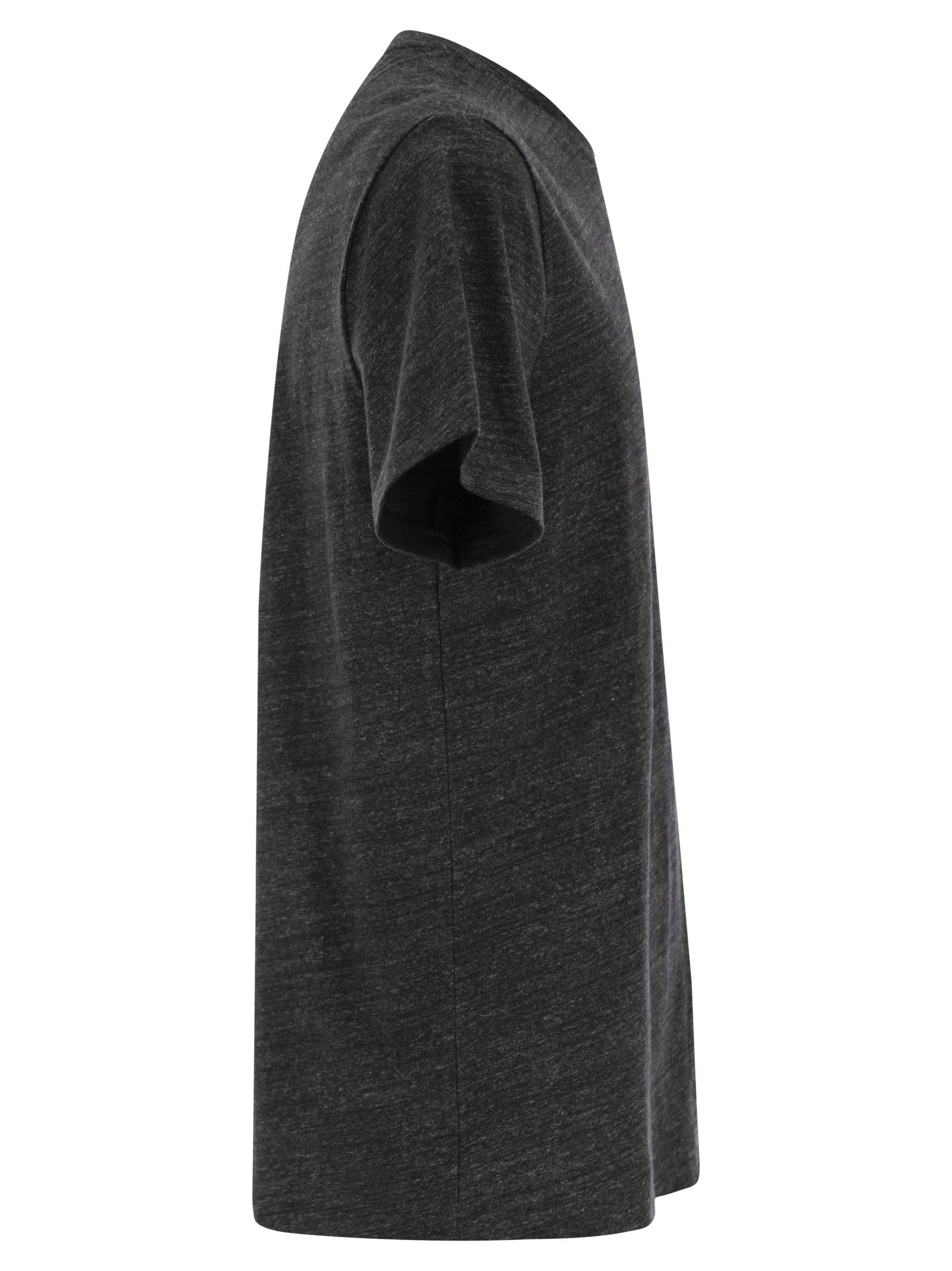 Polo Ralph Lauren Logo Embroidered T-shirt In Smoke