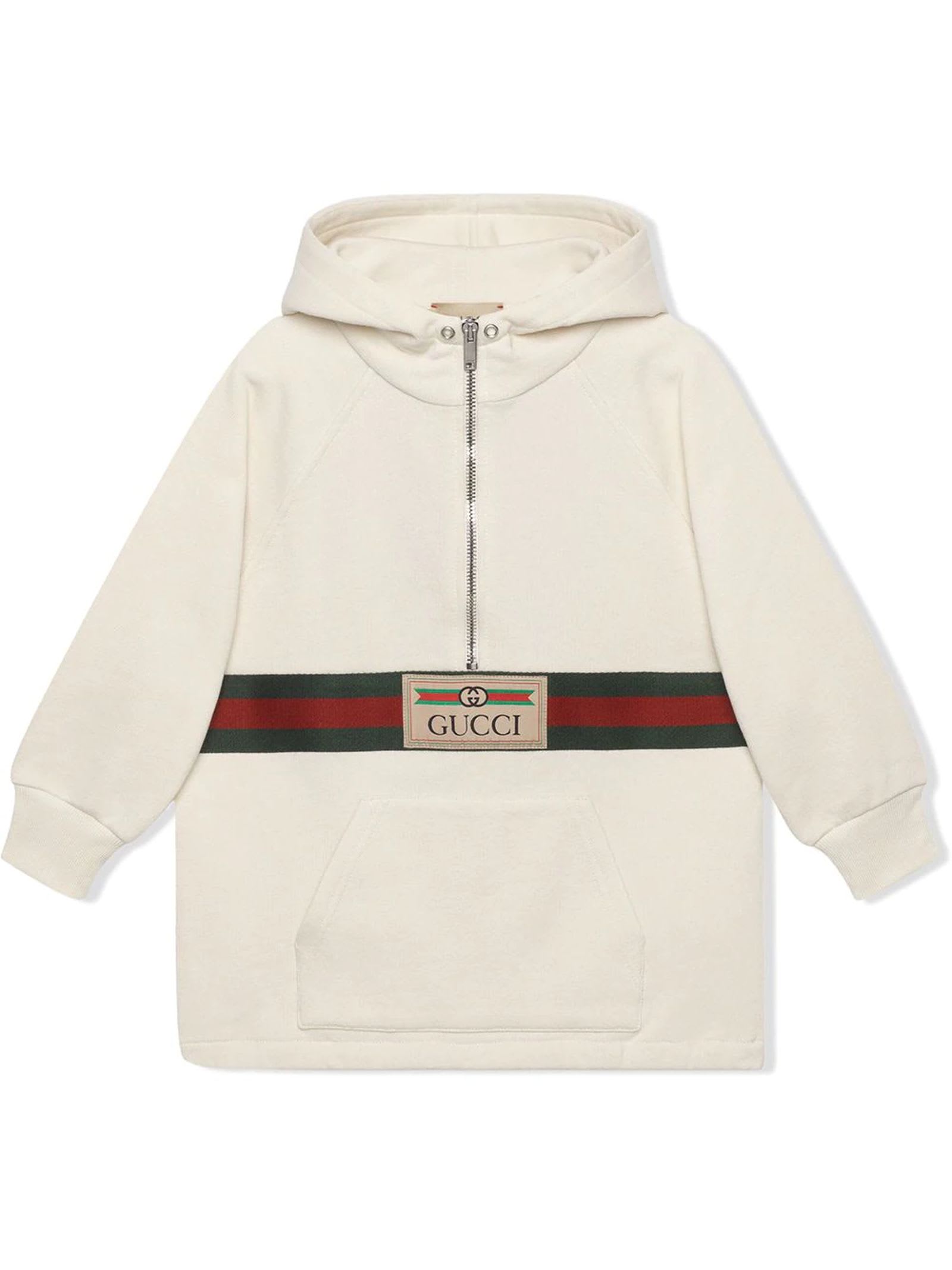 Gucci White Felted Cotton Jersey Jacket