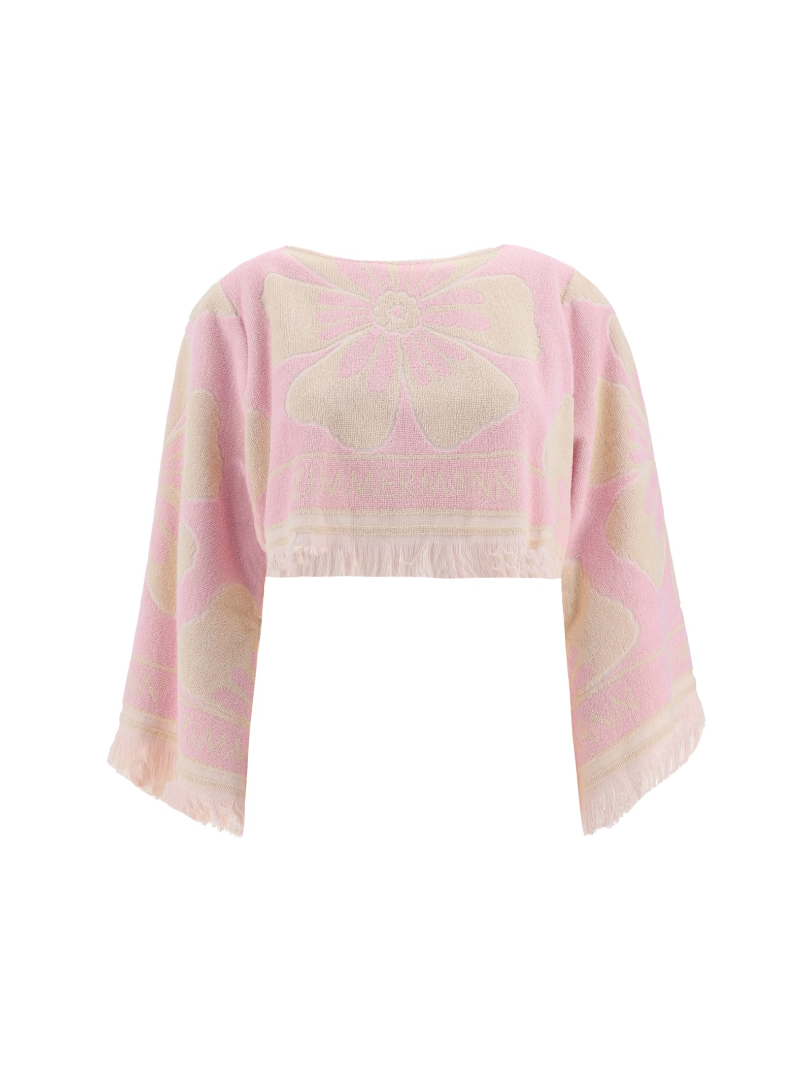 Shop Zimmermann Top In Pink/cream