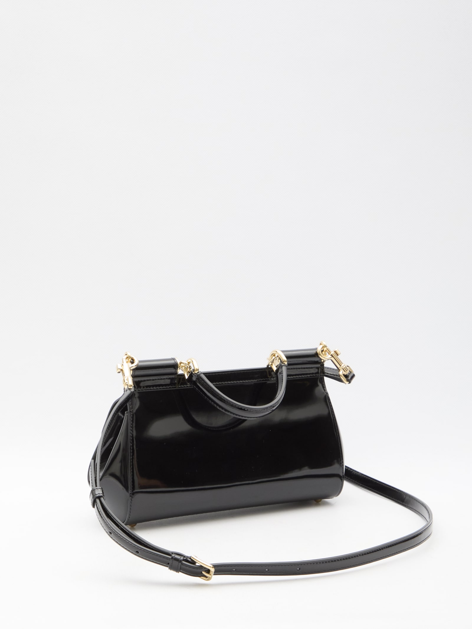 Shop Dolce & Gabbana Elongated Sicily Handbag In Black