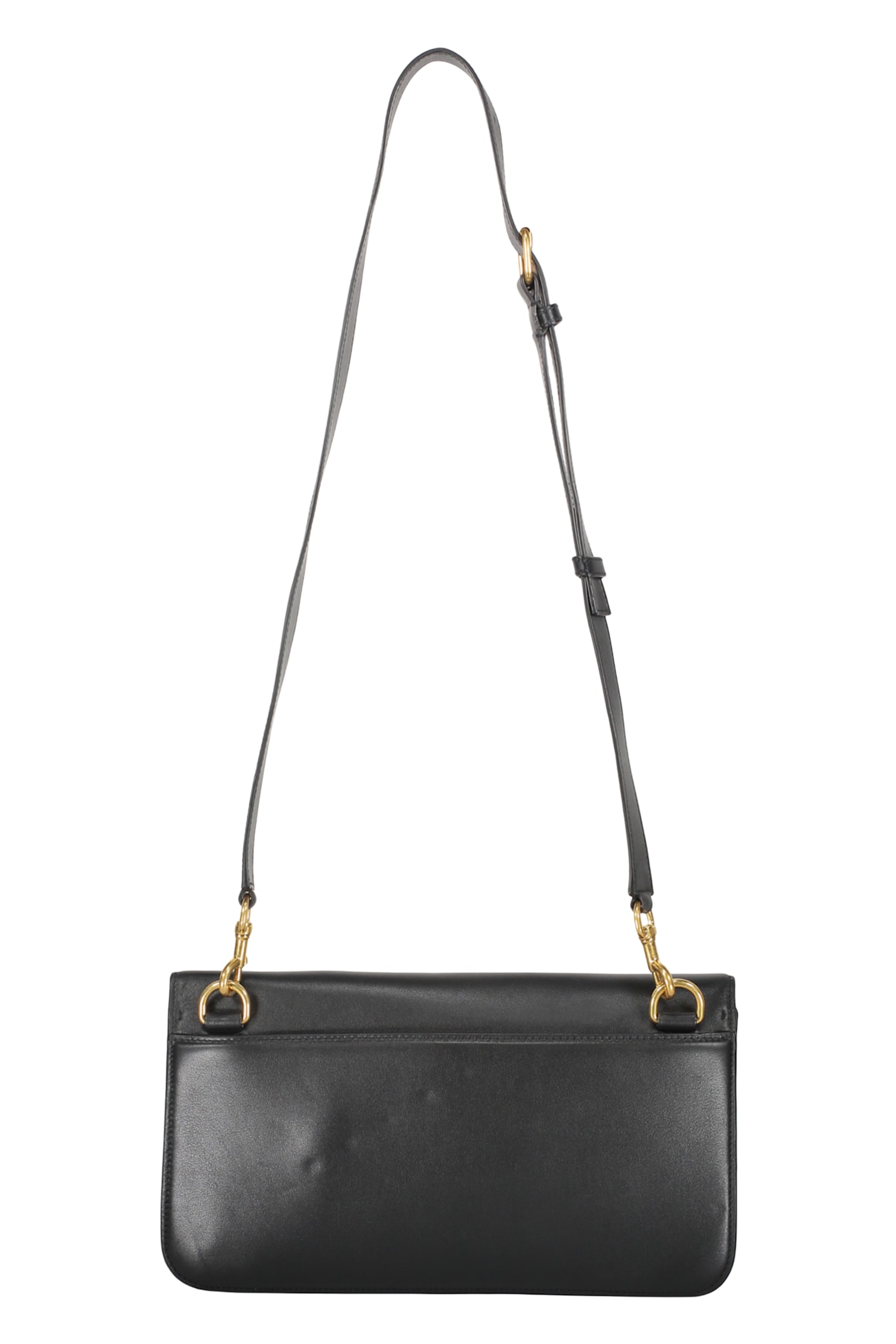 Valentino Leather Messenger Bag In Black