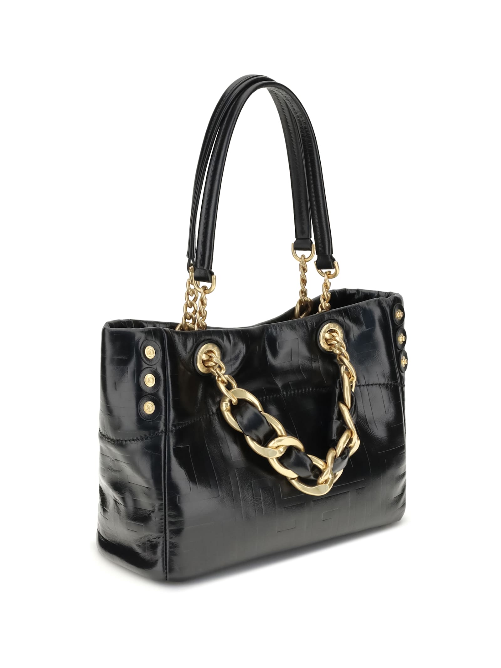 Balmain 1945 Soft Small Calfskin Handbag Black Color In Black