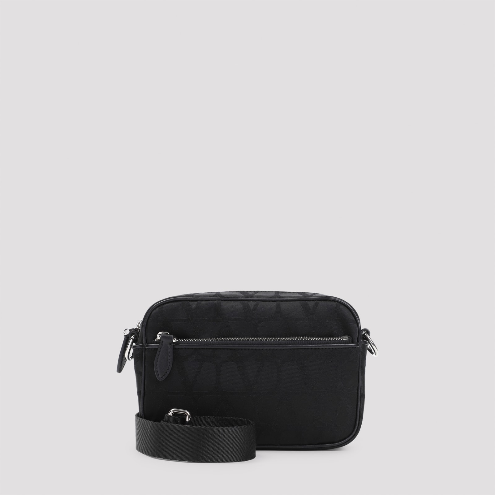 Shop Valentino Polyester Crossbody Bag In No Nero