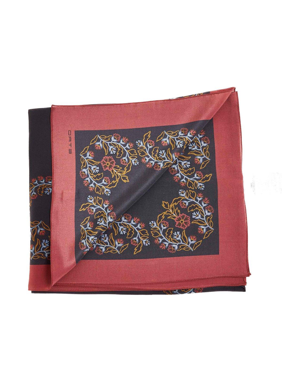 Shop Etro Paisley-print Scarfs In Black