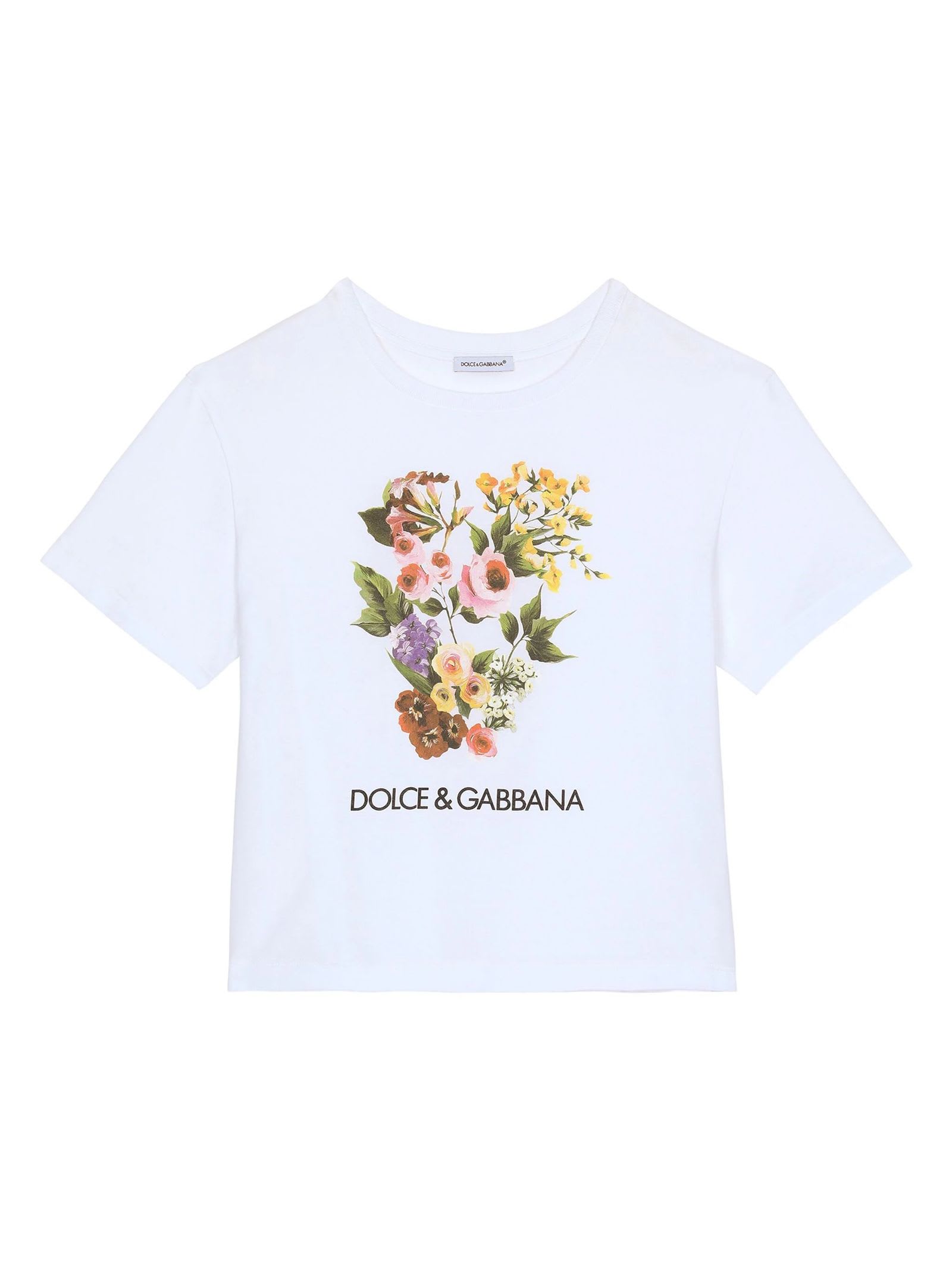 Shop Dolce & Gabbana T-shirts And Polos White In Bianco