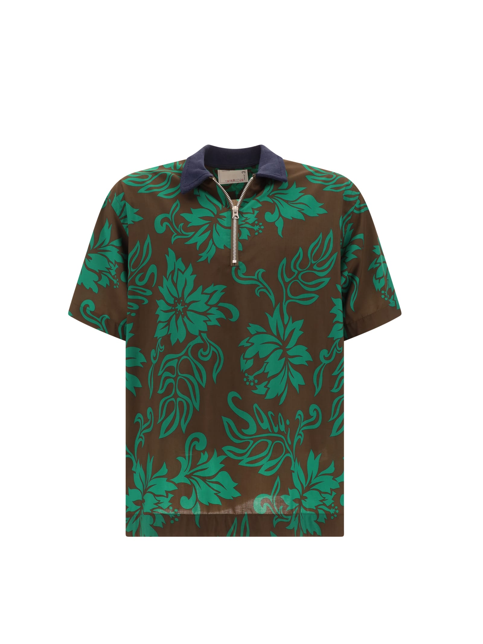 Shop Sacai Polo Shirt In Green