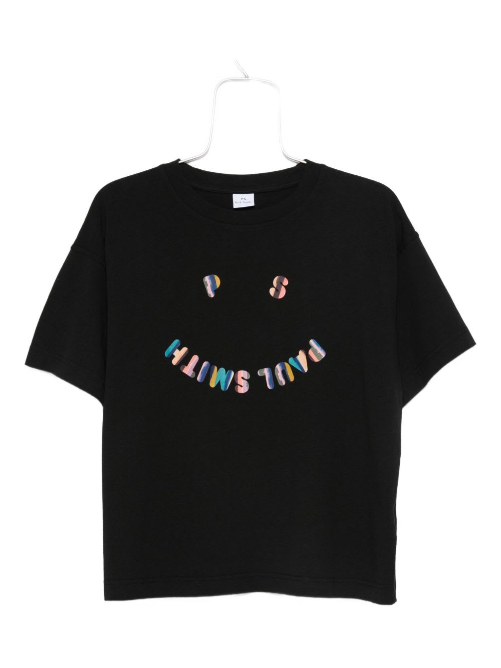 Ps By Paul Smith Women's Black Ps 'happy' Gradient T-shirt In Black