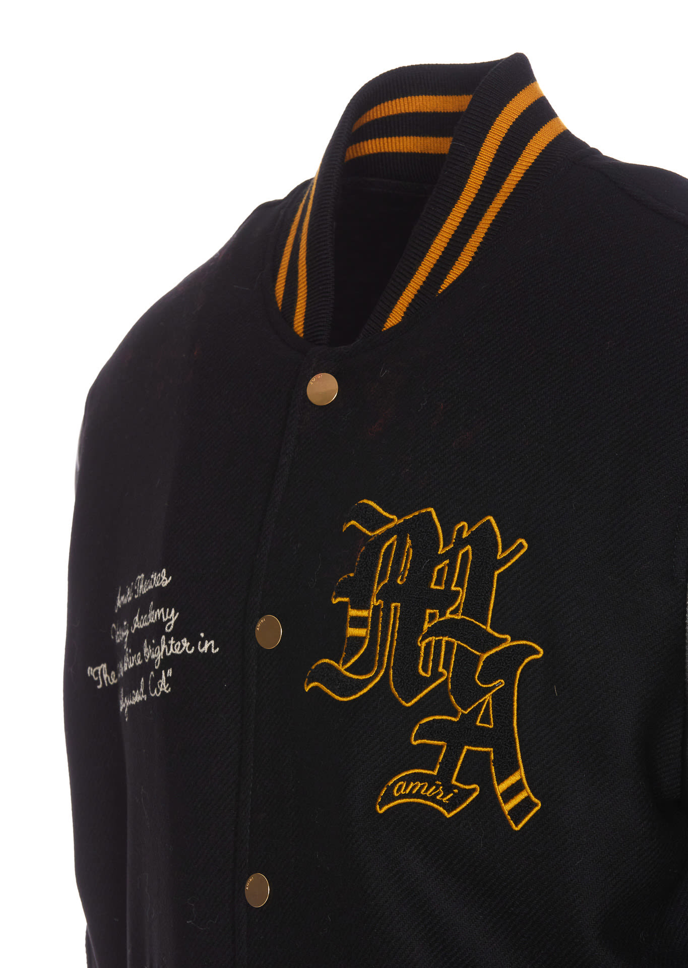 Shop Amiri Lion Varsity Jacket In Black