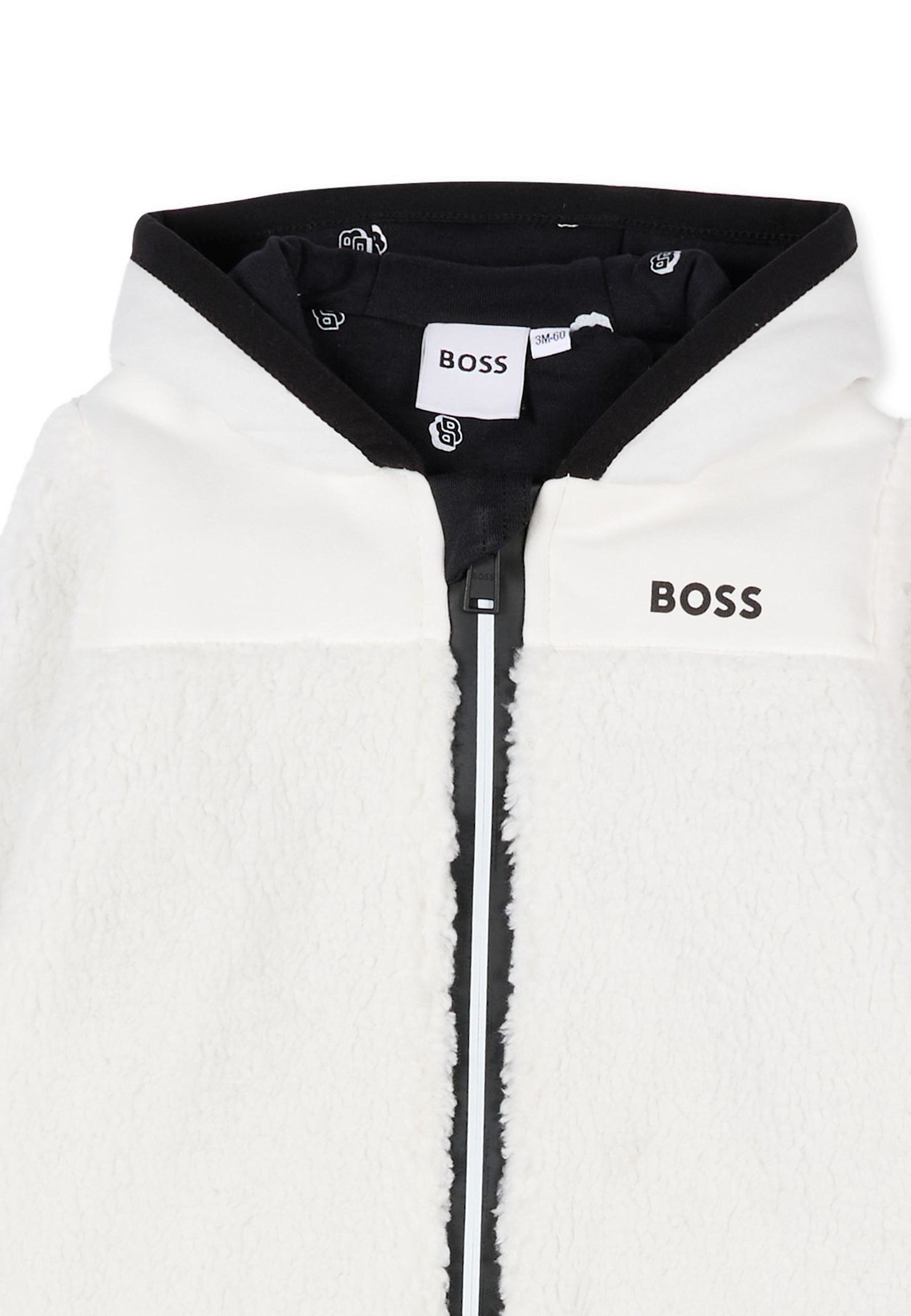 Hugo Boss White Babygrow For Baby Boy With Logo In White