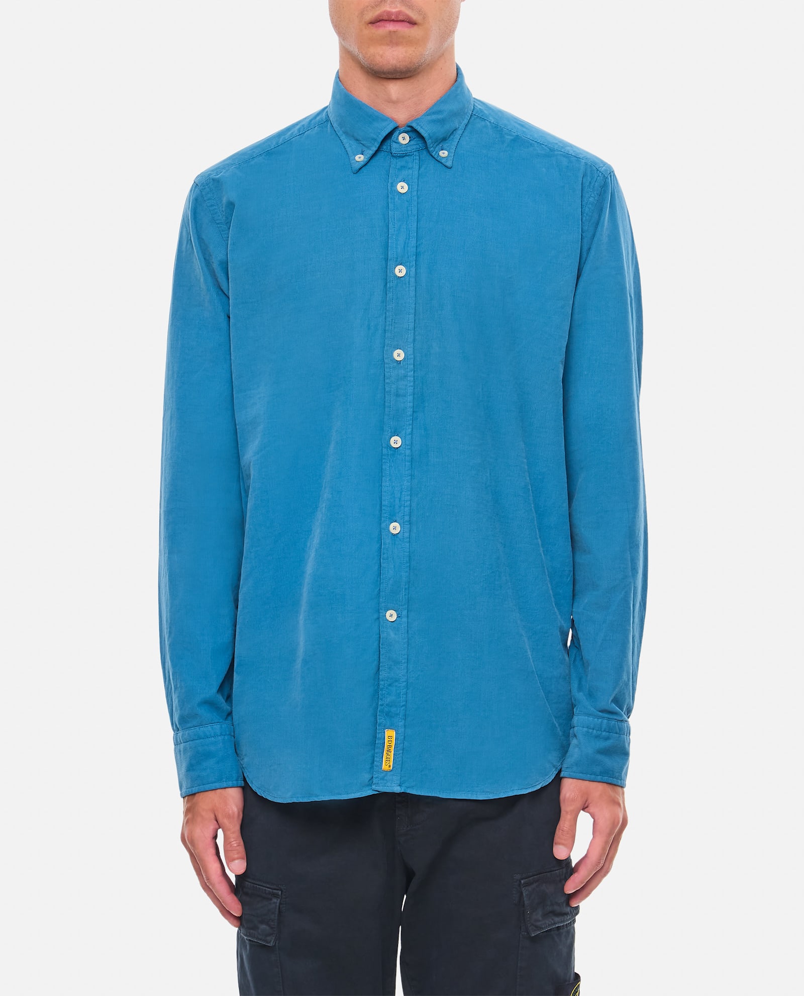 Shop Bd Baggies Cotton Shirt In Clear Blue