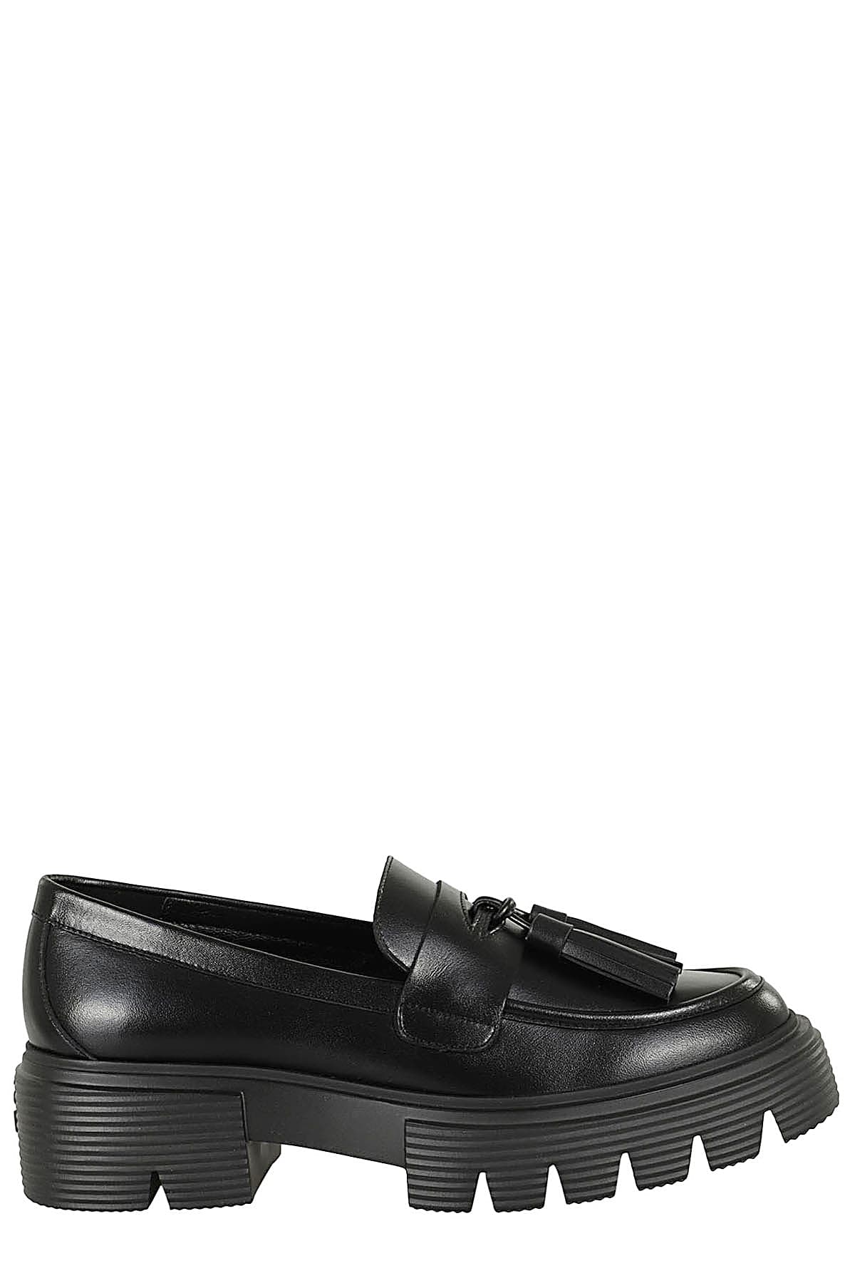 Shop Stuart Weitzman Nolita Tassel Loafer In Blk Black