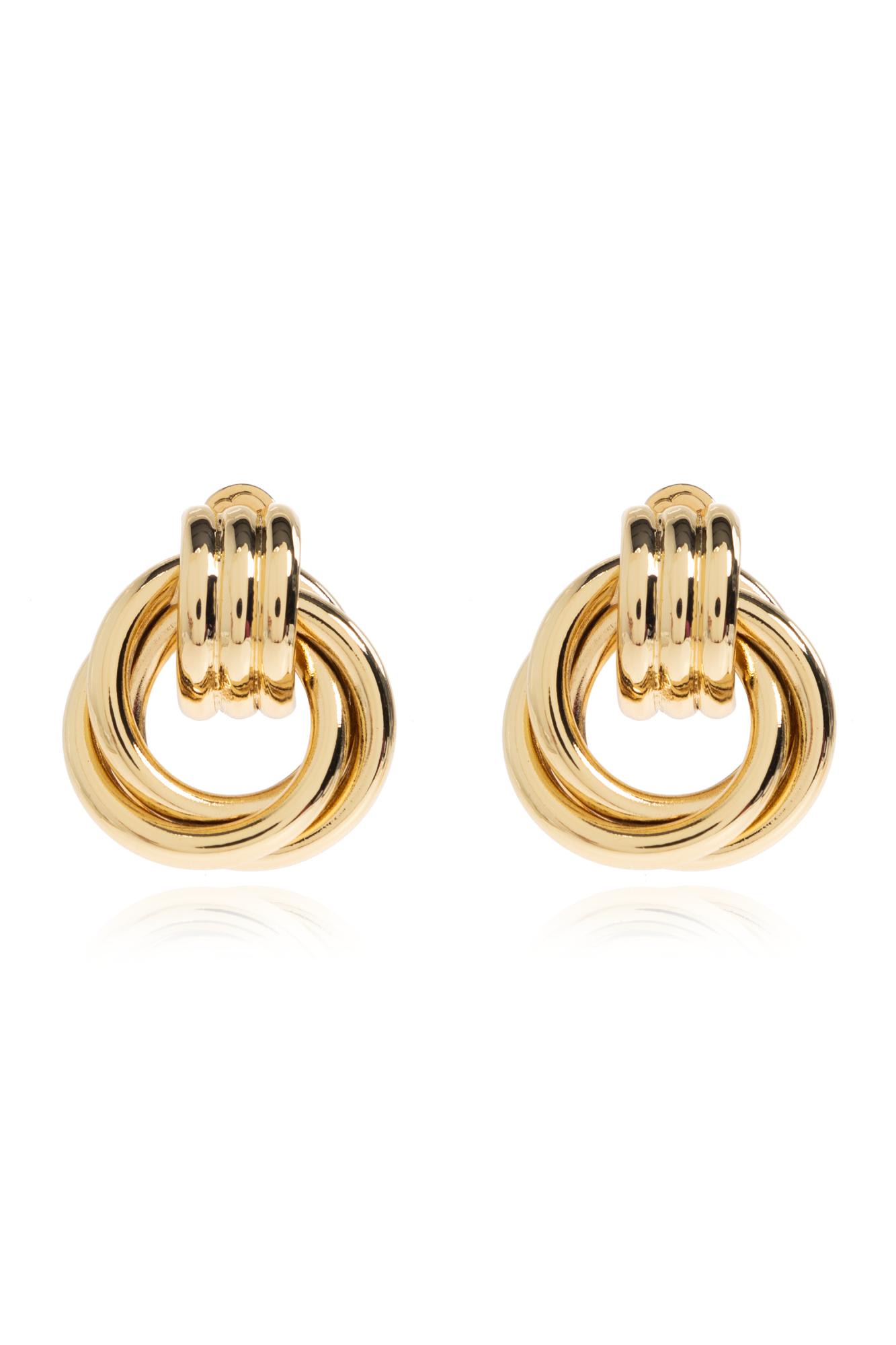 Anine Bing Double Knot Earrings In Gold
