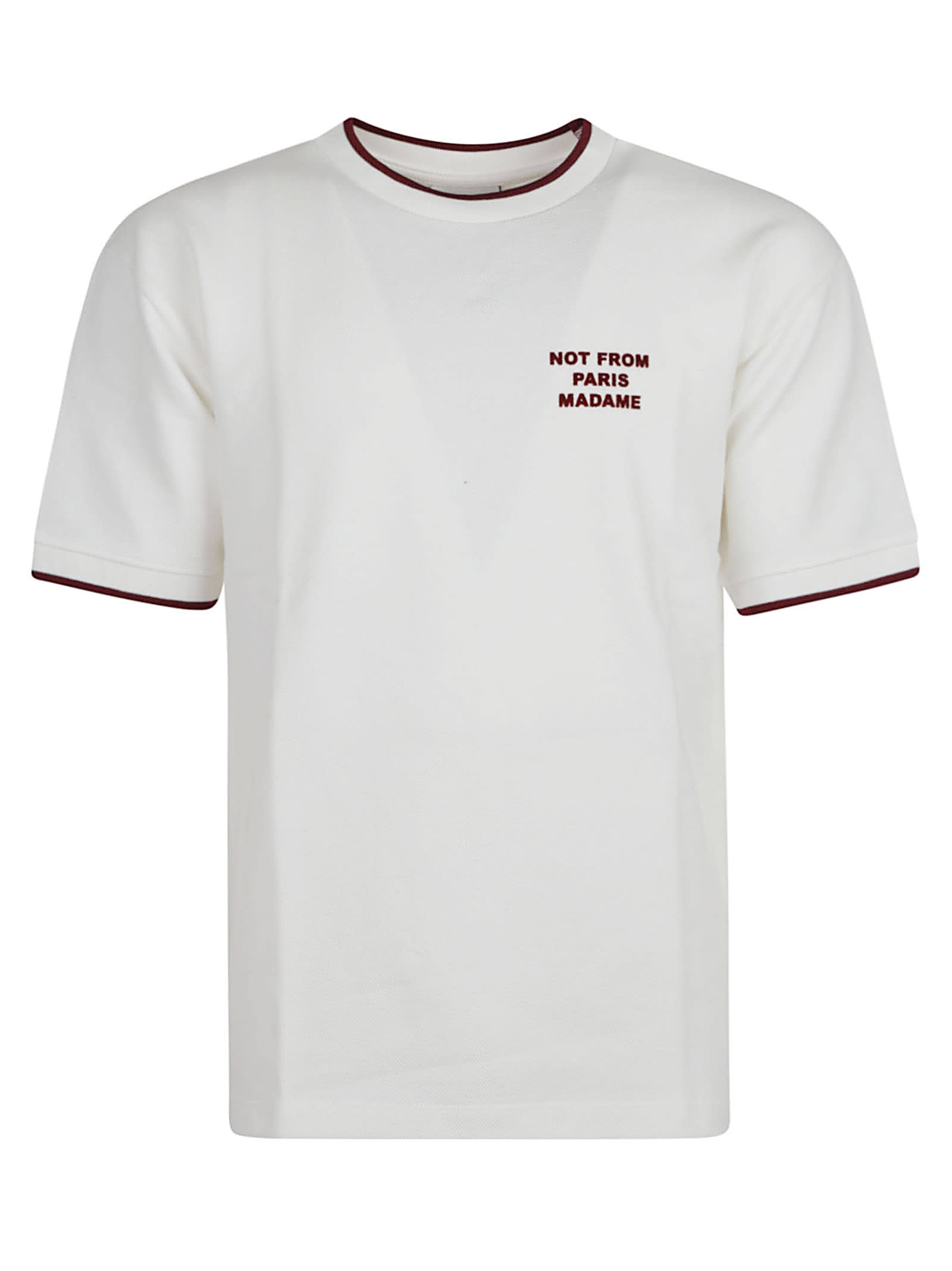 Drôle De Monsieur 'le T-shirt Slogan' White Crewneck T-shirt With Slogan Print On Front And Rear In White