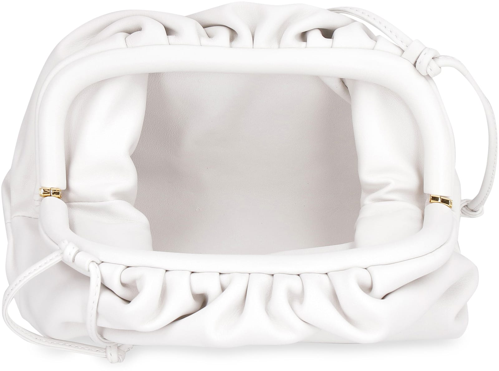 Bottega Veneta Leather Mini Pouch In White