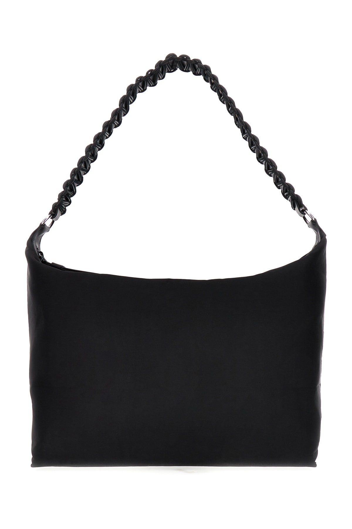 Shop Kara Black Fabric Xxxl Lattice Shoulder Bag